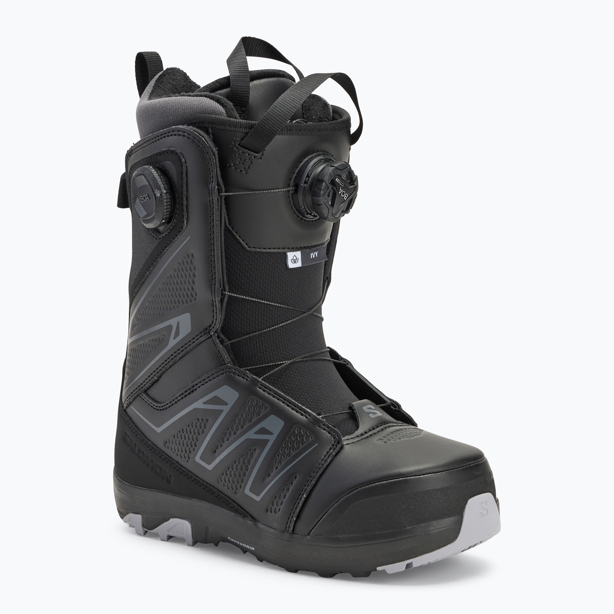 Ghete de snowboard pentru femei Salomon Ivy Boa SJ Boa W black/black/lilac gray (Ivy Boa SJ Boa W L47504300)