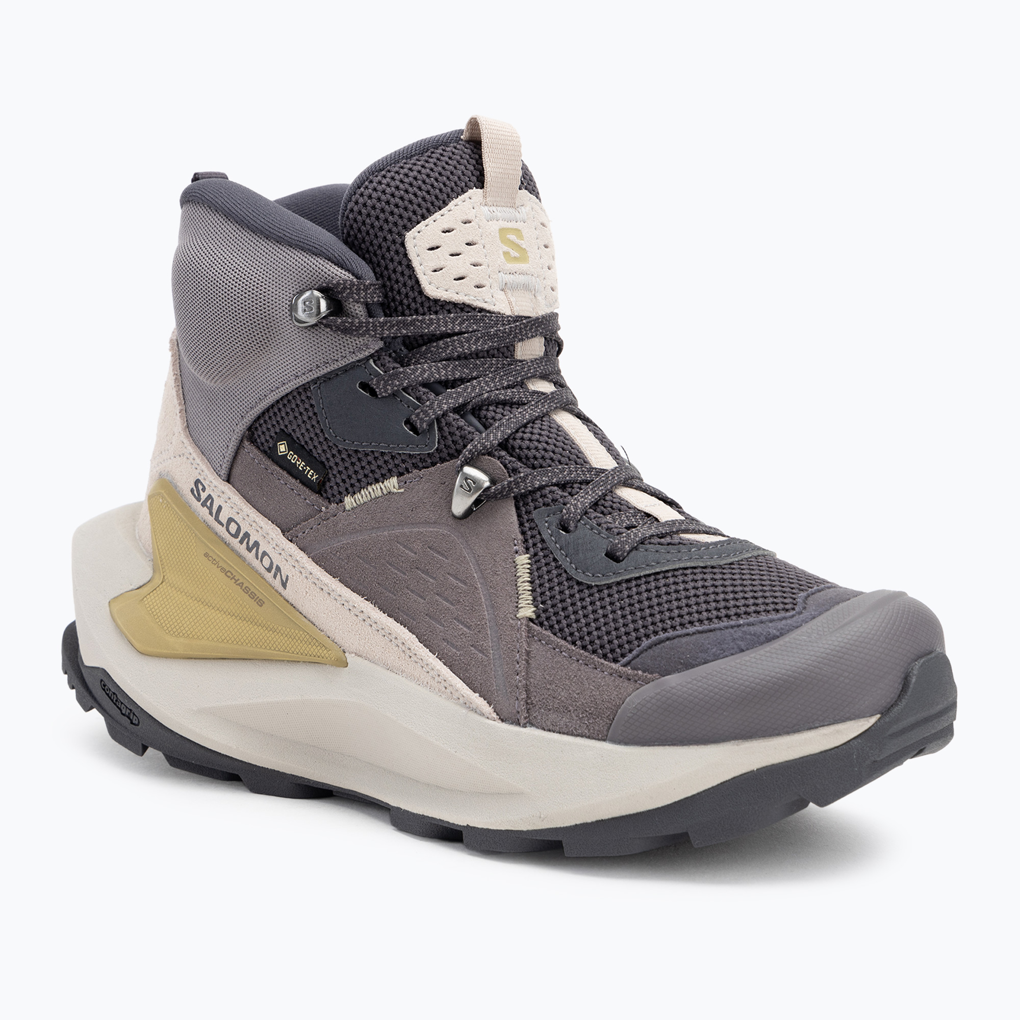 Încălțăminte de drumeție pentru femei Salomon Elixir Mid GTX nine iron/shark/silver cloud (Elixir MID GTX L47576800)