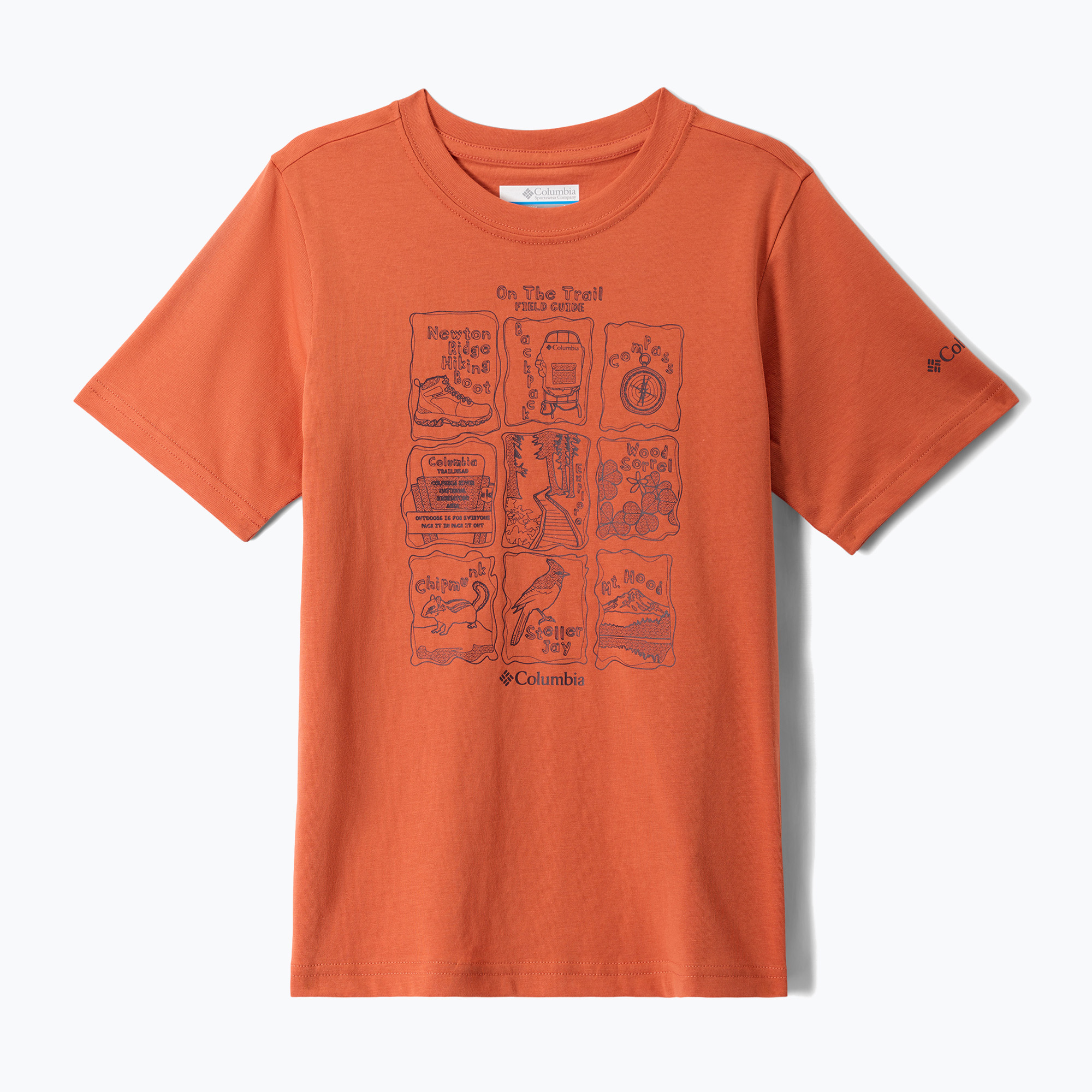 Tricou pentru copii Columbia Valley Creek Graphic tuscan/hike guide