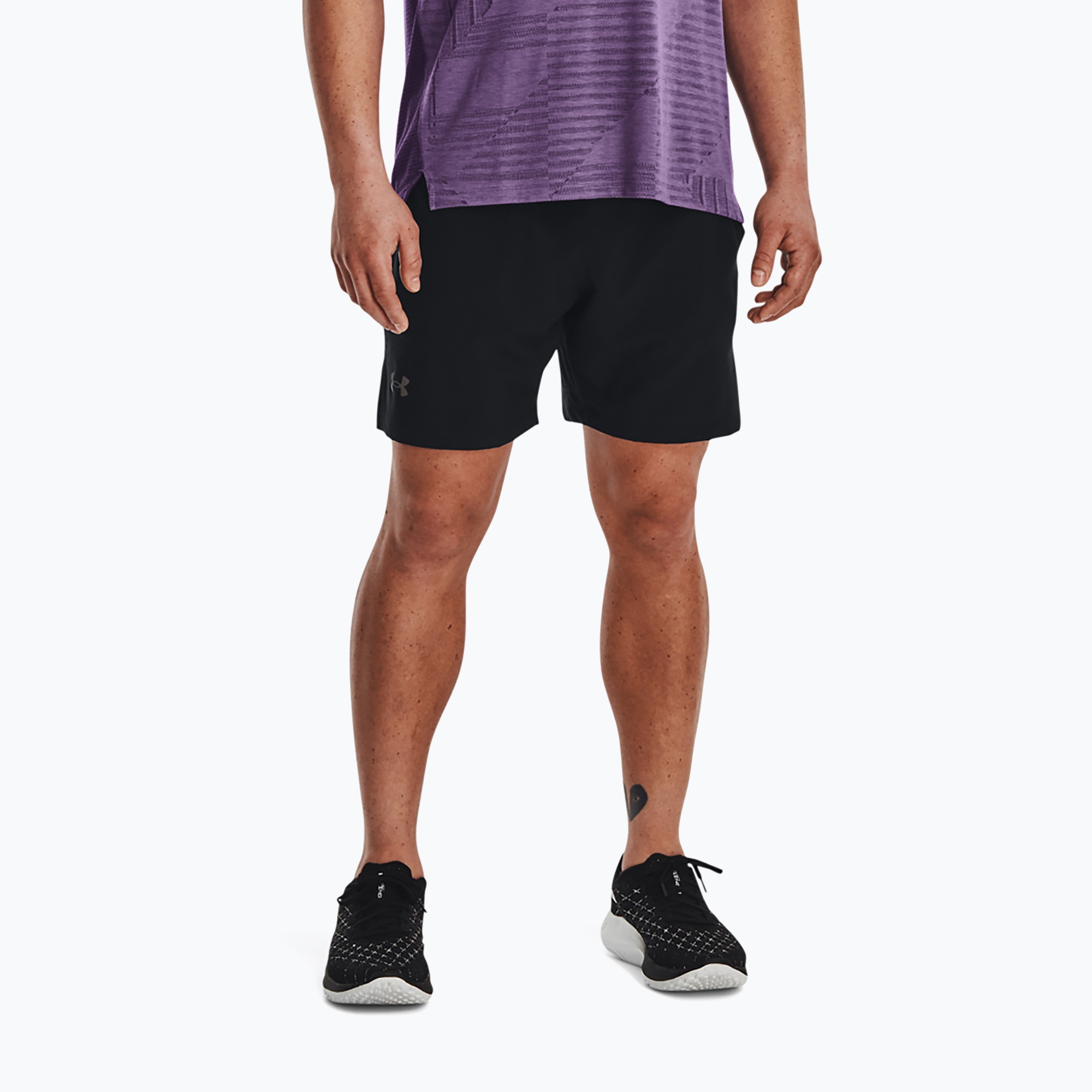 Pantaloni scurți de alergare Under Armour Launch Elite 2In1 7'' pentru bărbați negru 1376831 (Launch Elite 2In1 7'' 1376831-001)