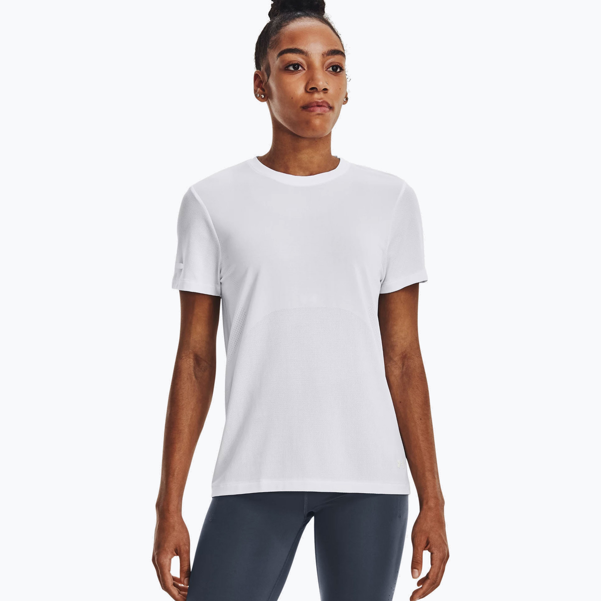Under Armour Seamless Stride tricou de alergare pentru femei alb 1375698 (Seamless Stride 1375698)