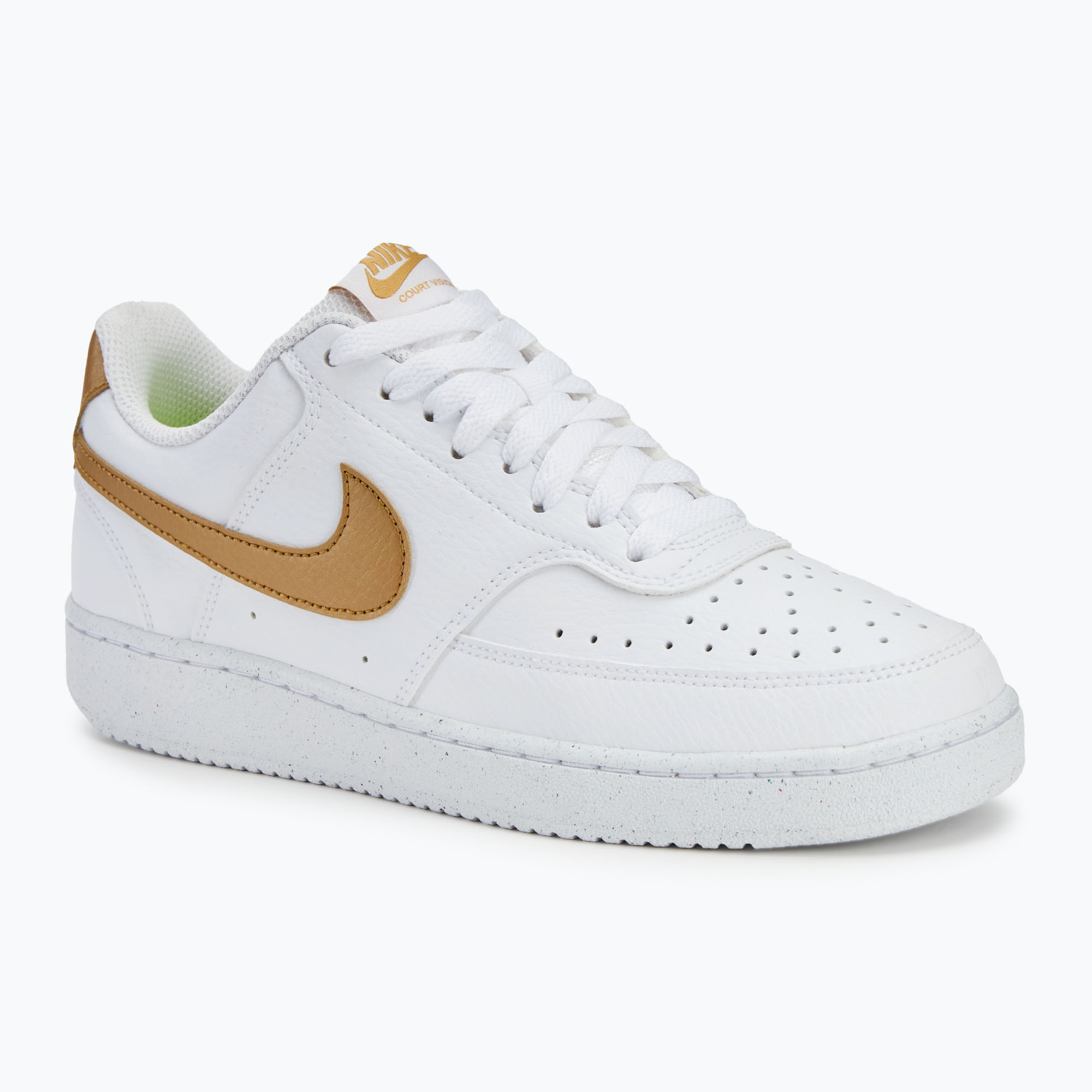 Încălțăminte pentru femei Nike Court Vision Low Next Nature white/metallic gold (Court Vision Low Next Nature DH3158-105)
