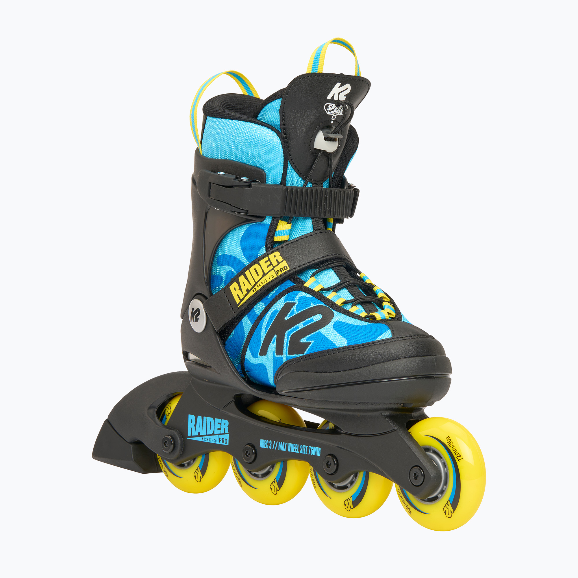 Patine cu rotile pentru copii K2 Raider Pro albastru/galben
