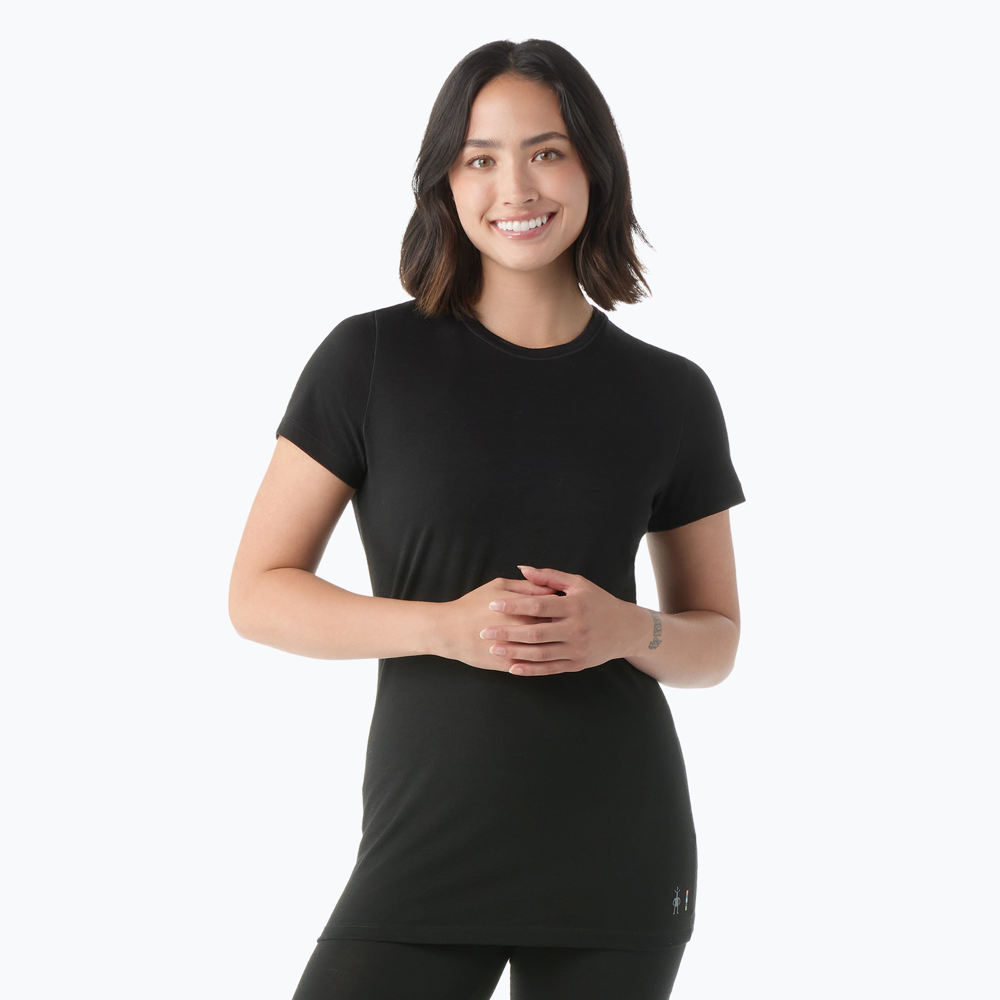 Tricou termoactiv pentru femei Smartwool Merino black (Merino Short Sleeve SW016916001)