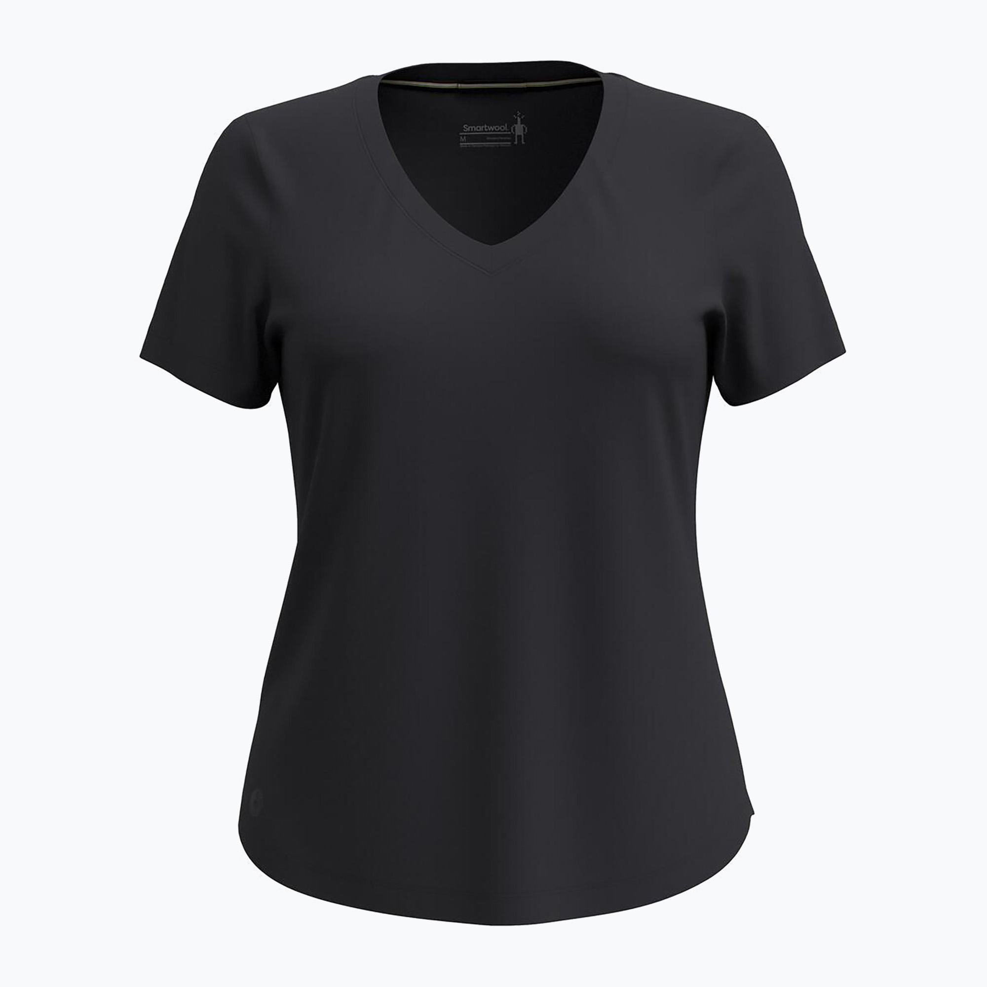 Tricou de trekking pentru femei Smartwool Active Ultralite V-Neck black (Active Ultralite V-Neck SW016539001)