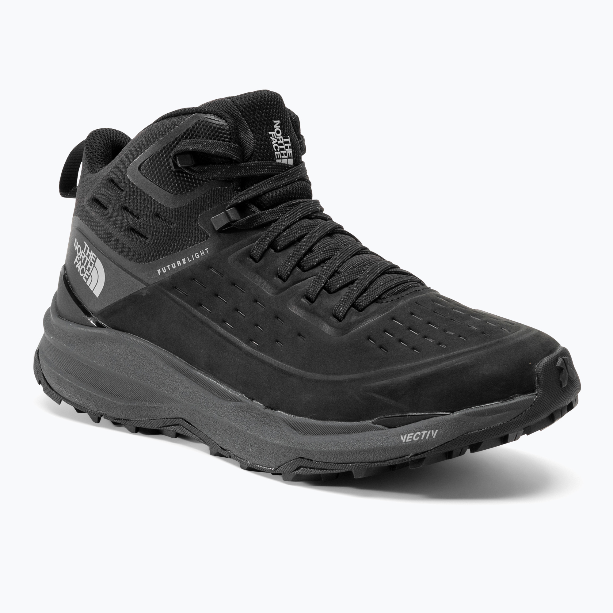 Cizme de trekking pentru bărbați The North Face Vectiv Exploris 2 Mid Futurelight Lthr negru/vanadis gri (Vectiv Exploris 2 Mid Futurelight Lthr NF0A7W4XNY71)