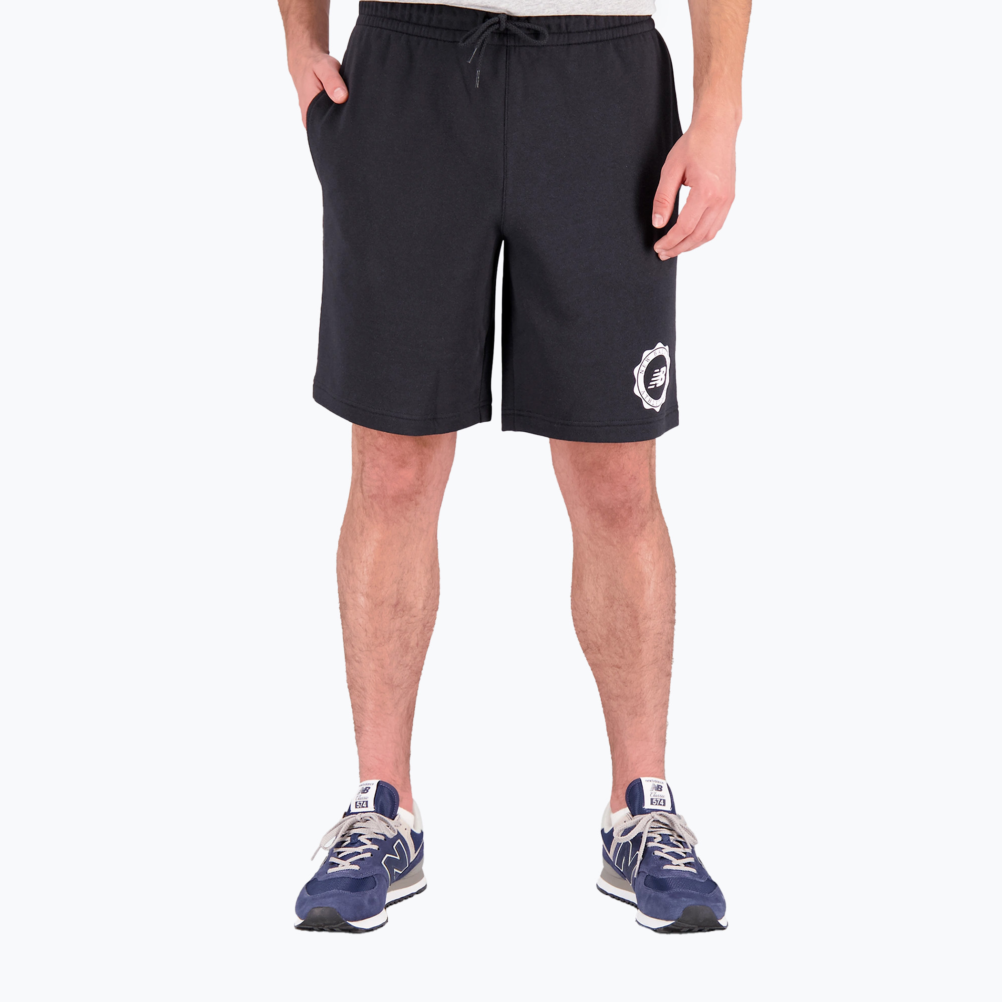 Pantaloni scurți New Balance Sport Seasonal French Terry negru pentru bărbați New Balance Sport Seasonal French Terry negru