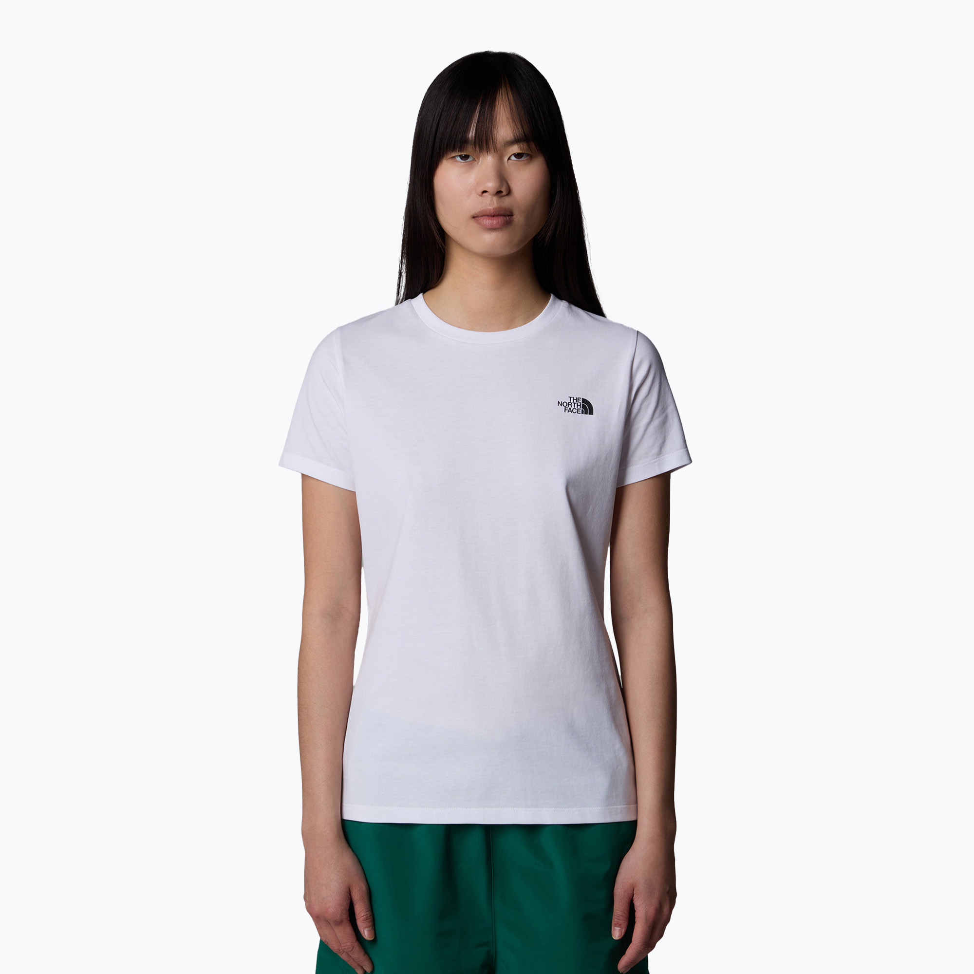 Tricou pentru femei The North Face Simple Dome Slim Tee tnf white (Simple Dome Slim Tee NF0A87NHFN41)