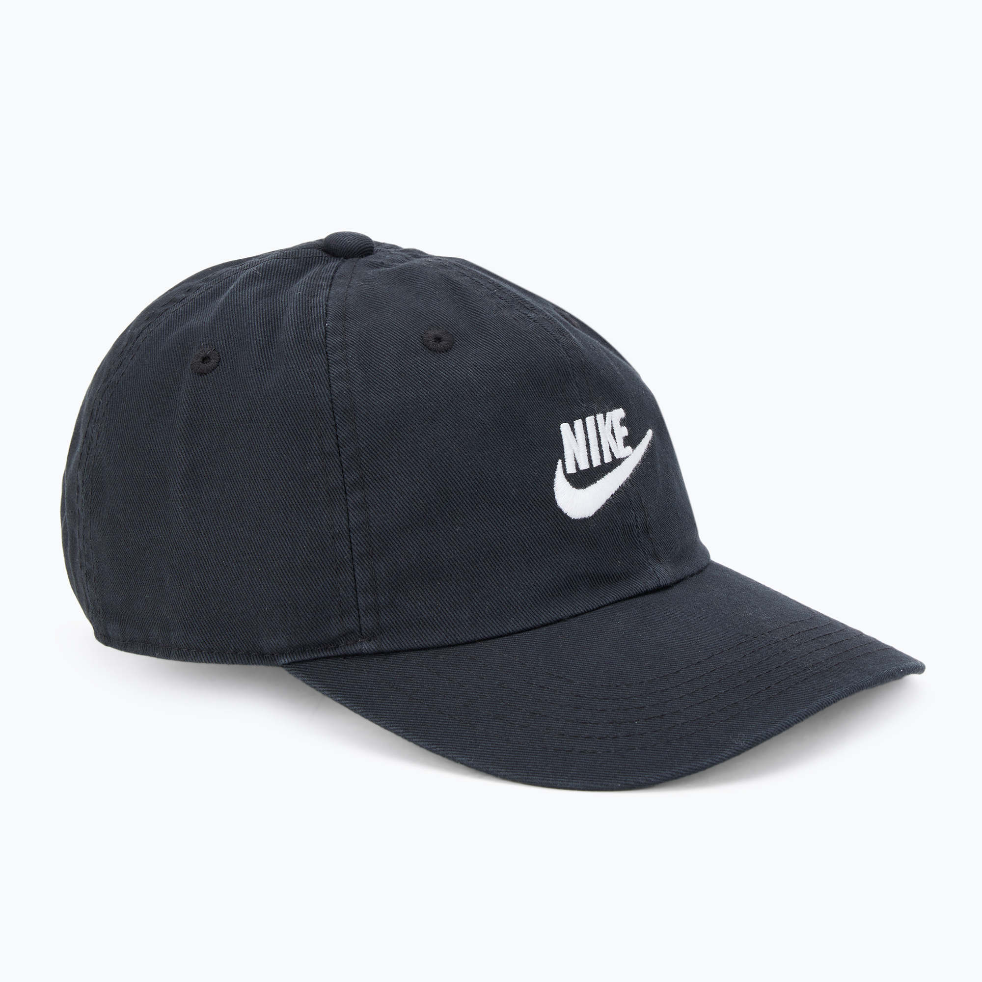 Șapcă pentru copii Nike Club Unstructured Futura Wash white/black (Club Unstructured Futura Wash FB5063-010)