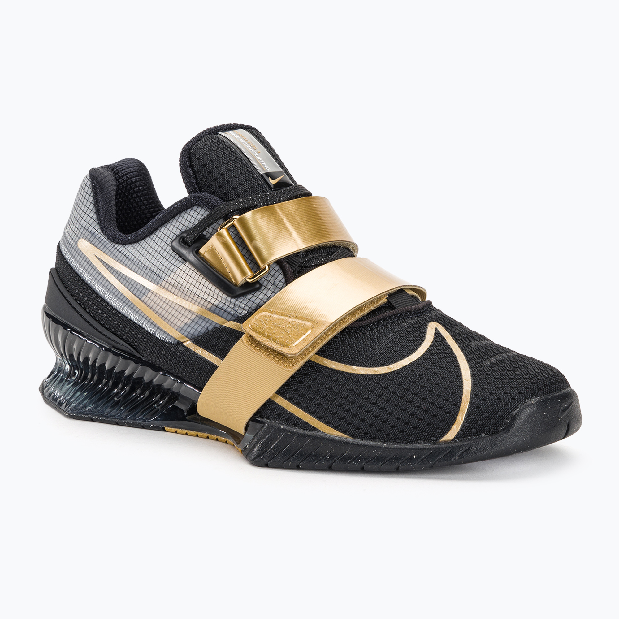 Nike Romaleos 4 negru / aur metalic alb alb haltere pantof de ridicare a greutății