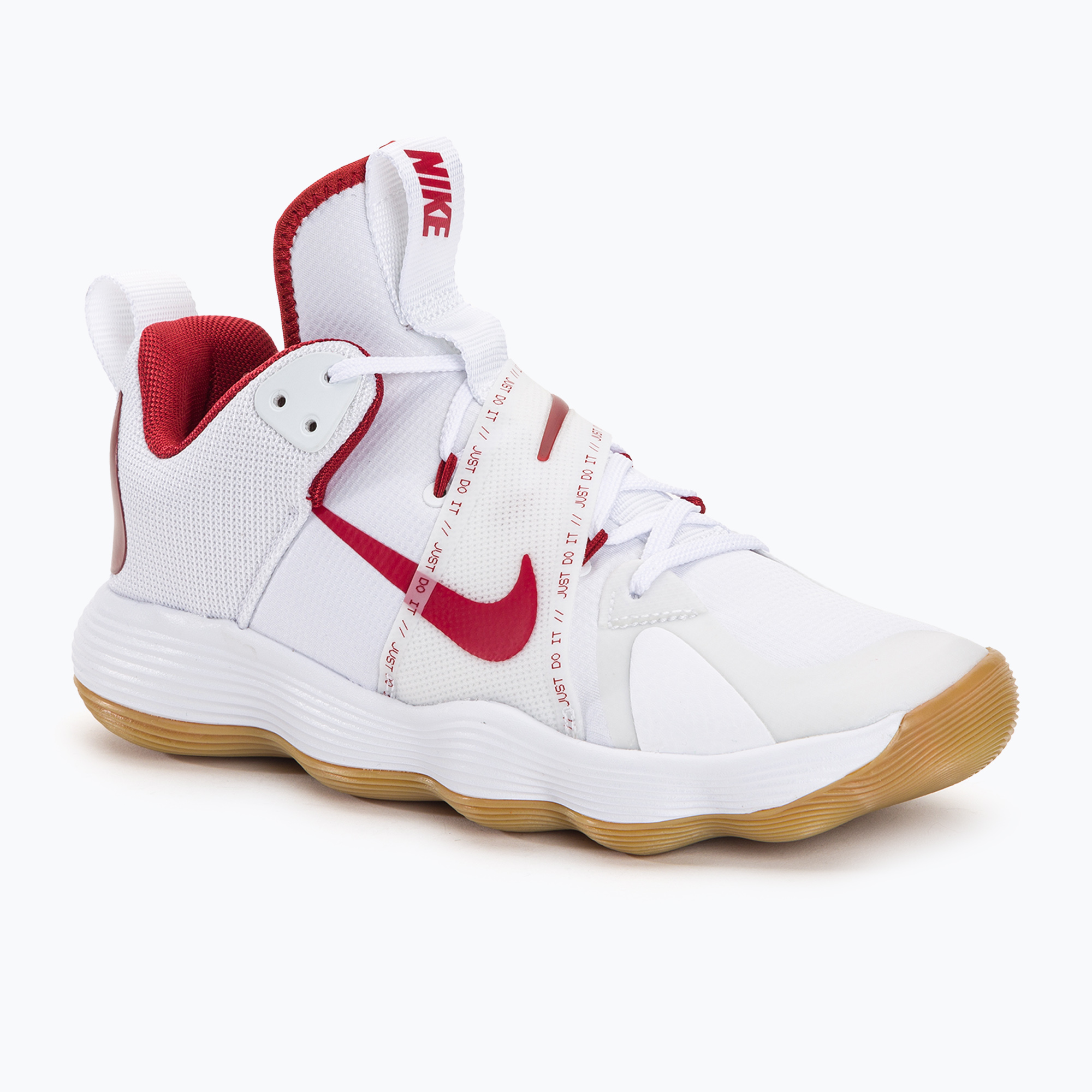 Pantofi de volei pentru bărbați Nike React Hyperset SE alb/team crimson alb alb