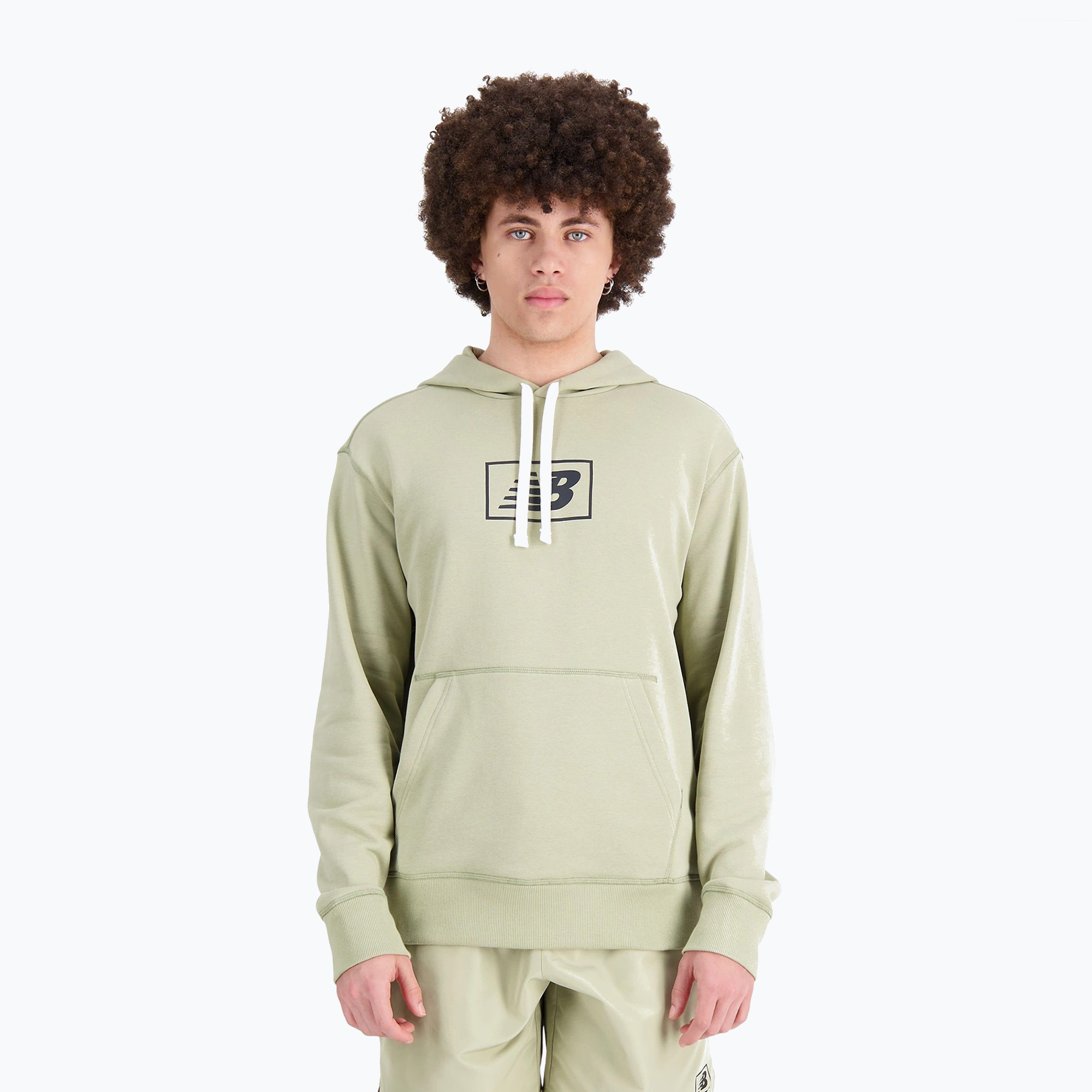 Bluză pentru bărbați New Balance Essentials Hoodie fatigueg (Essentials Hoodie MT33508FUG)
