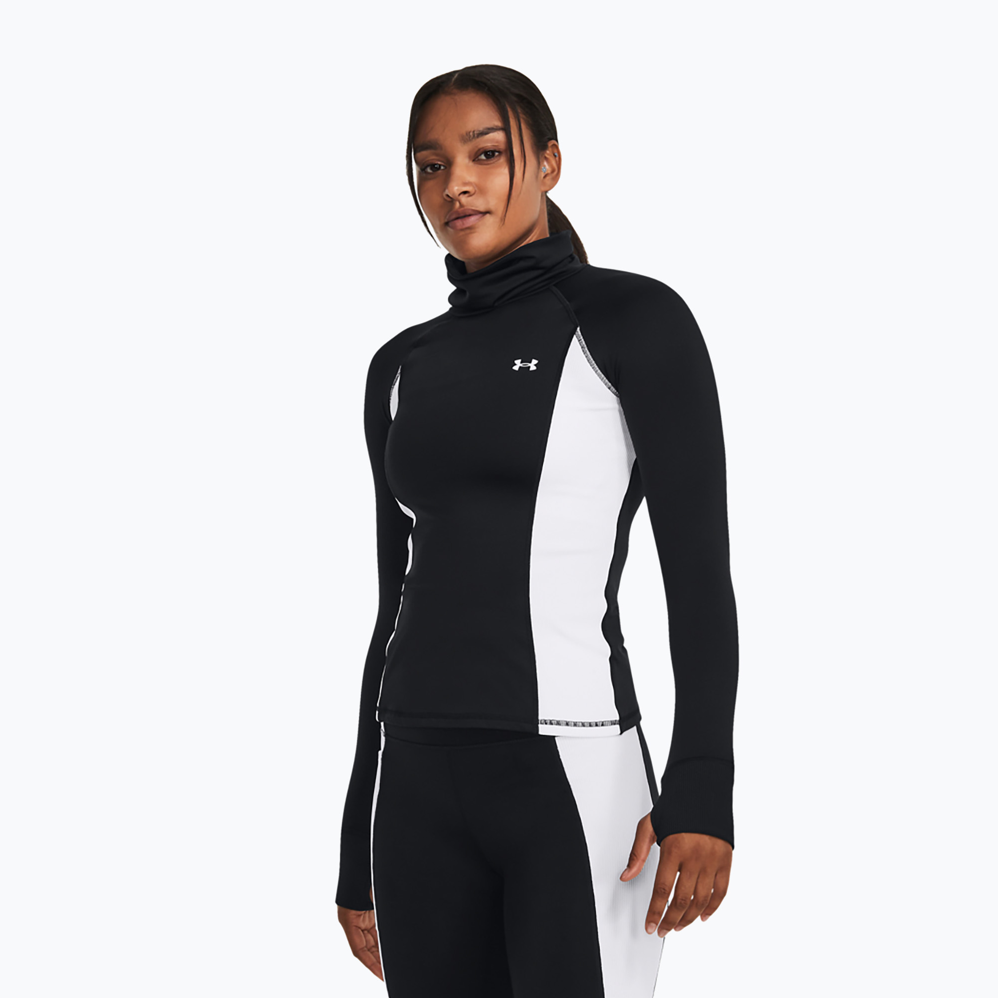 Tricou Under Armour Under Armour Train CW Funnel Neck pentru femei negru/galben/lime/alb