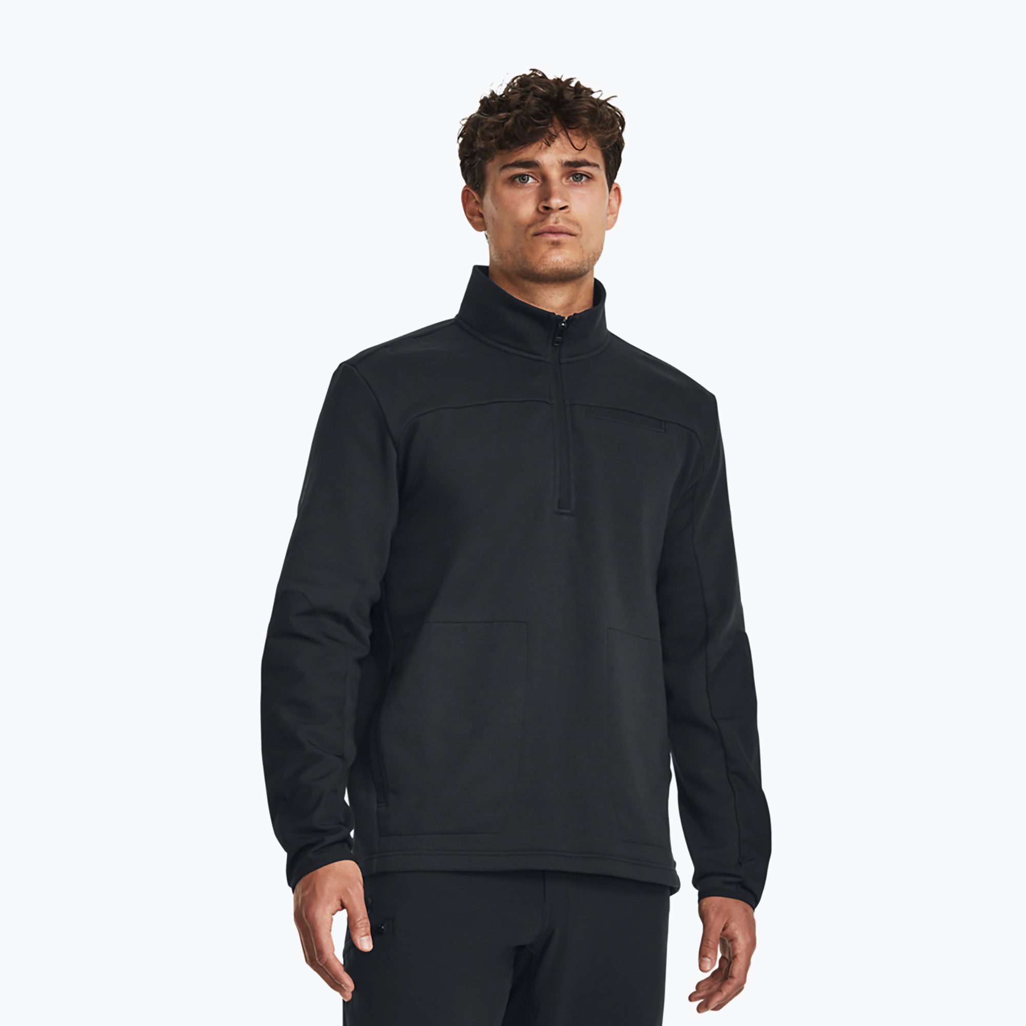 Bluză pentru bărbați Under Armour Tactical Rival Job Fleece 1/4 Zip black / black / black (Tactical Rival Job Fleece 1/4 Zip 1379203-001)