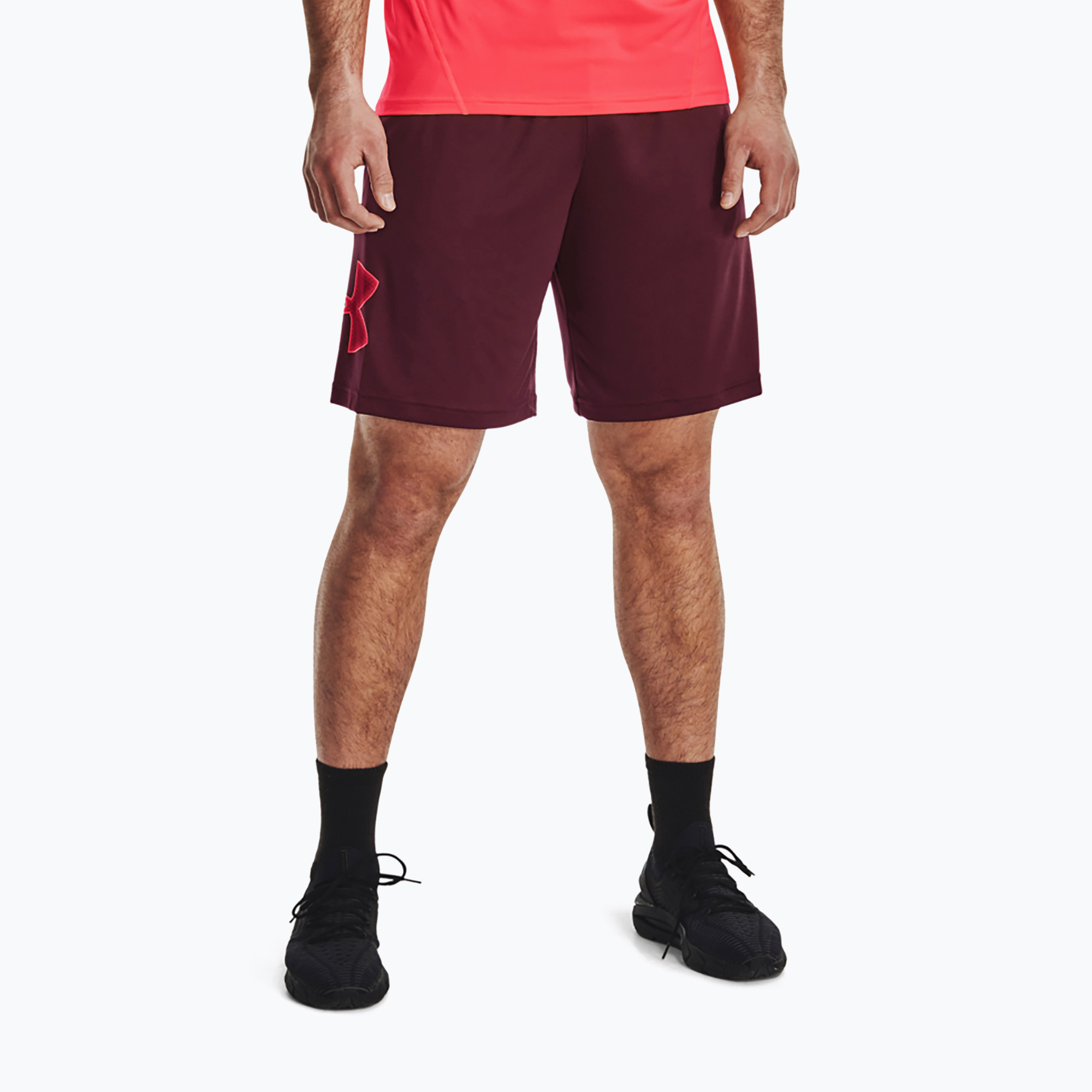 Pantaloni scurți de antrenament Under Armour Tech Graphic pentru bărbați maro închis/beta (Tech Graphic 1306443)