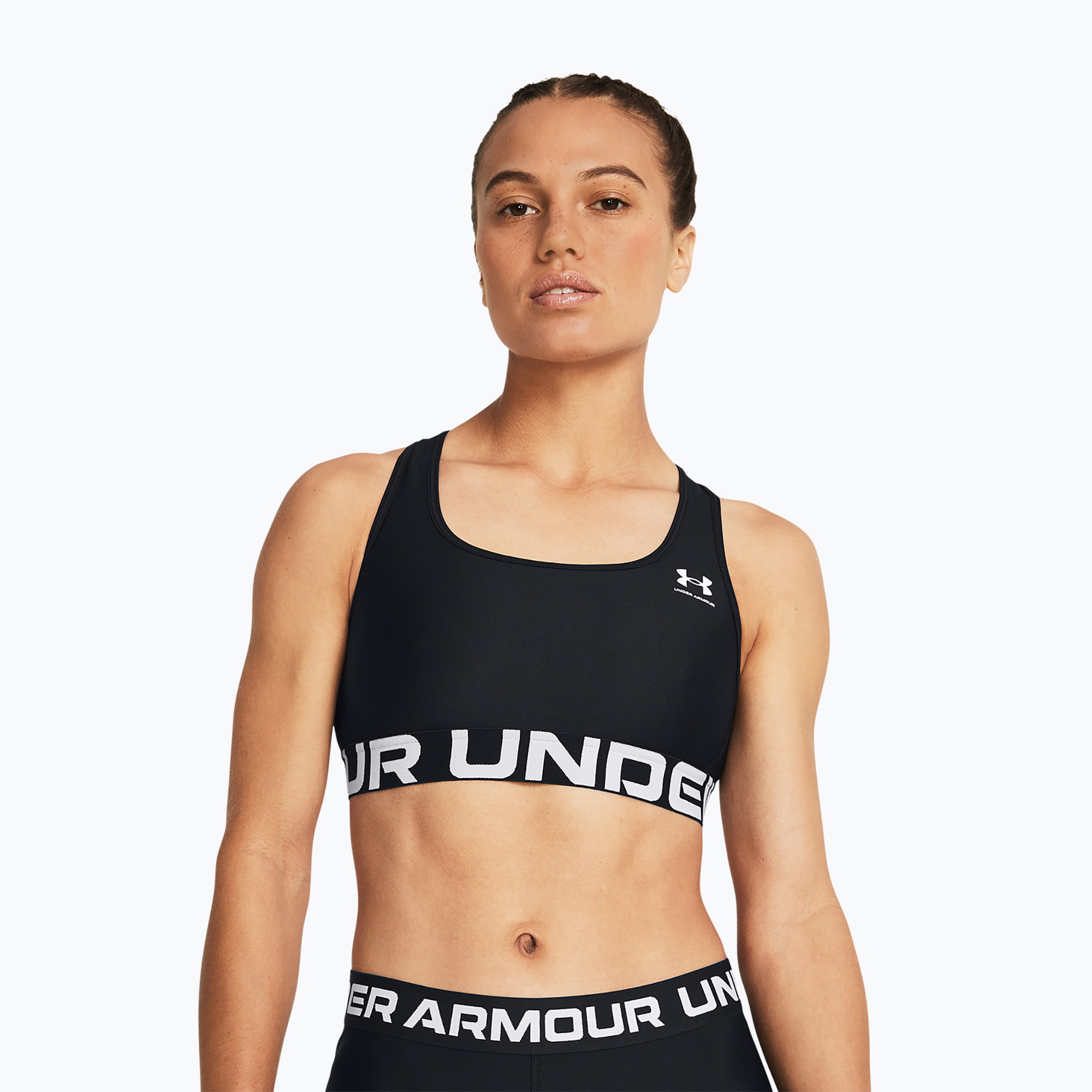 Sutien fitness Under Armour HG Authentics Mid Branded black/white