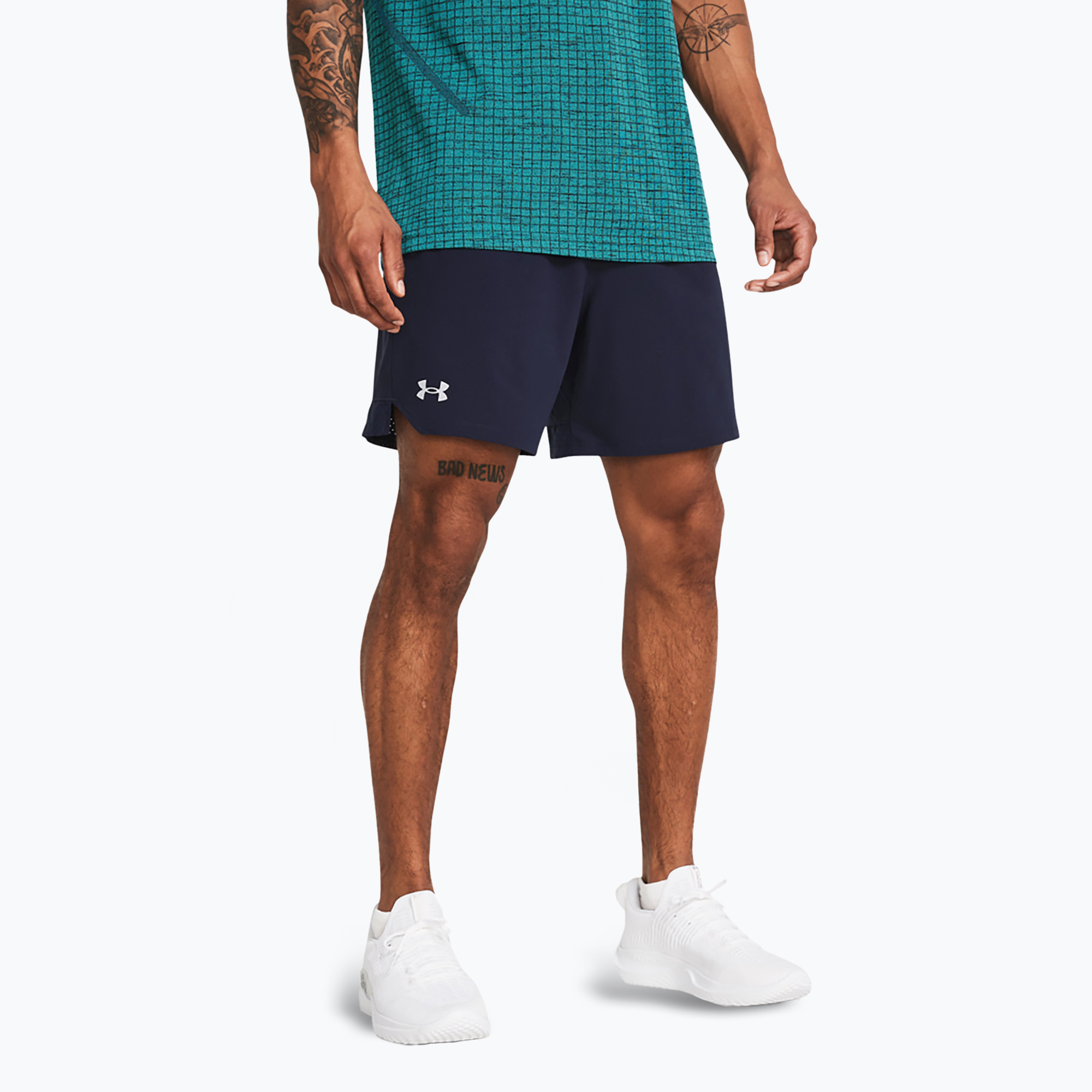 Pantaloni scurți de antrenament pentru bărbați Under Armour UA Vanish Woven 6in midnight navy/mod gray (UA Vanish Woven 6in 1373718-410)