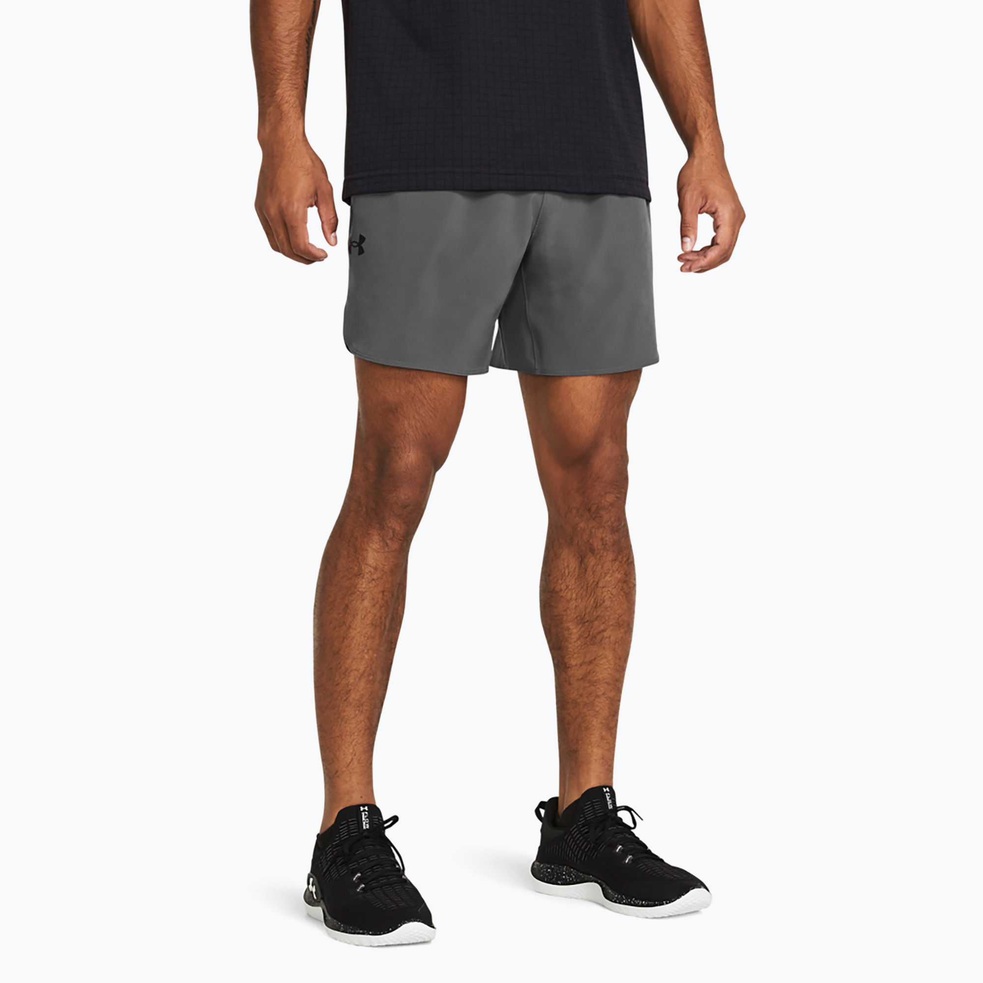Pantaloni scurți pentru bărbați Under Armour Vanish Elite castlerock/black (Vanish Elite 1376782-025)