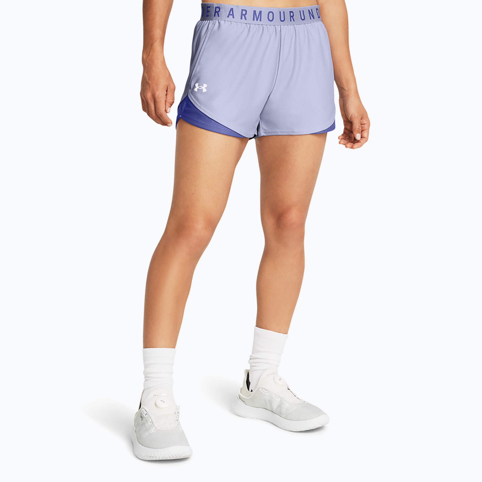 Pantaloni scurți pentru femei Under Armour Play Up 3.0 celeste/starlight/white (Play Up 3.0 1344552)