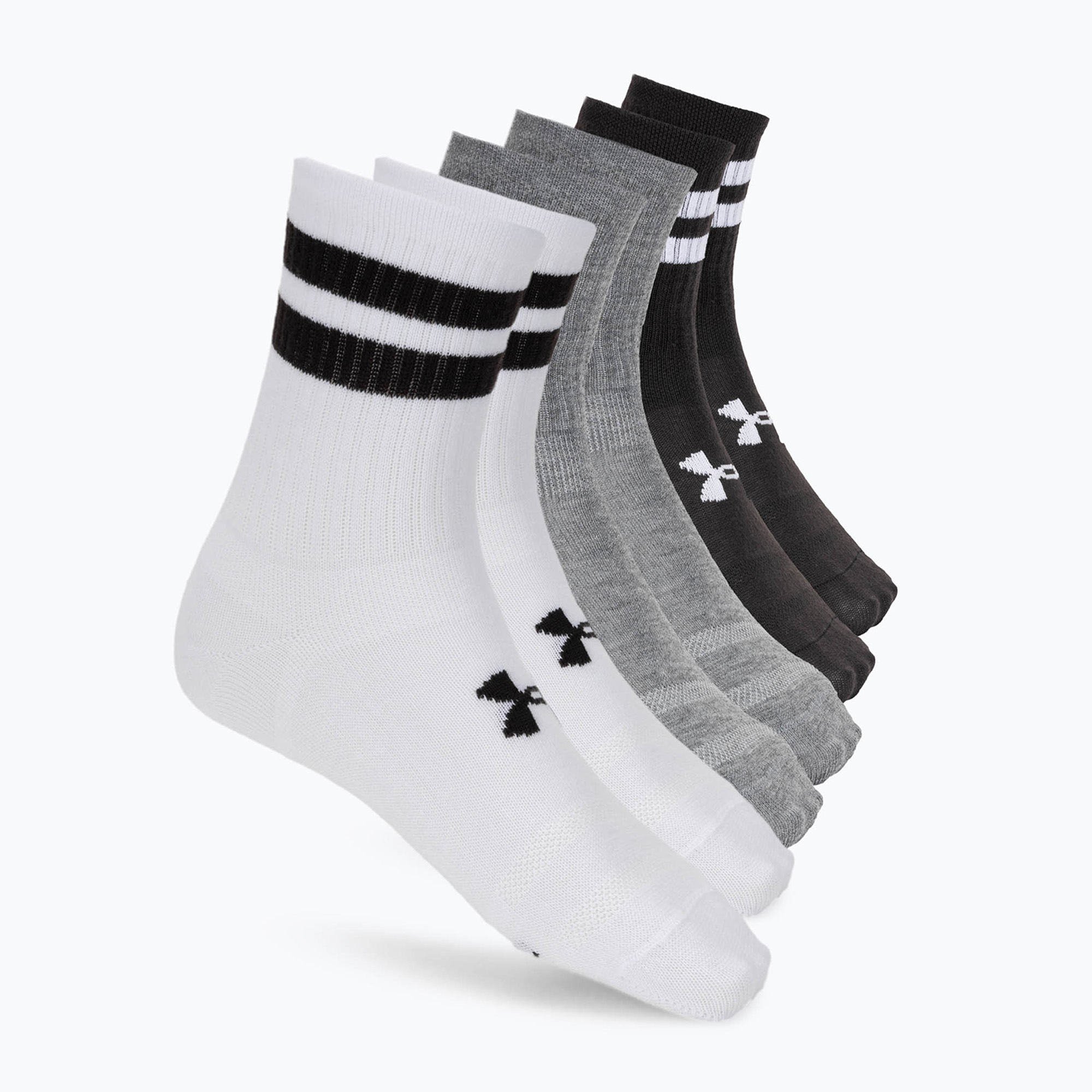 Șosete de antrenament  Under Armour Essential Crew 6 Pack white/white/black (Essential Crew 1387058-101)
