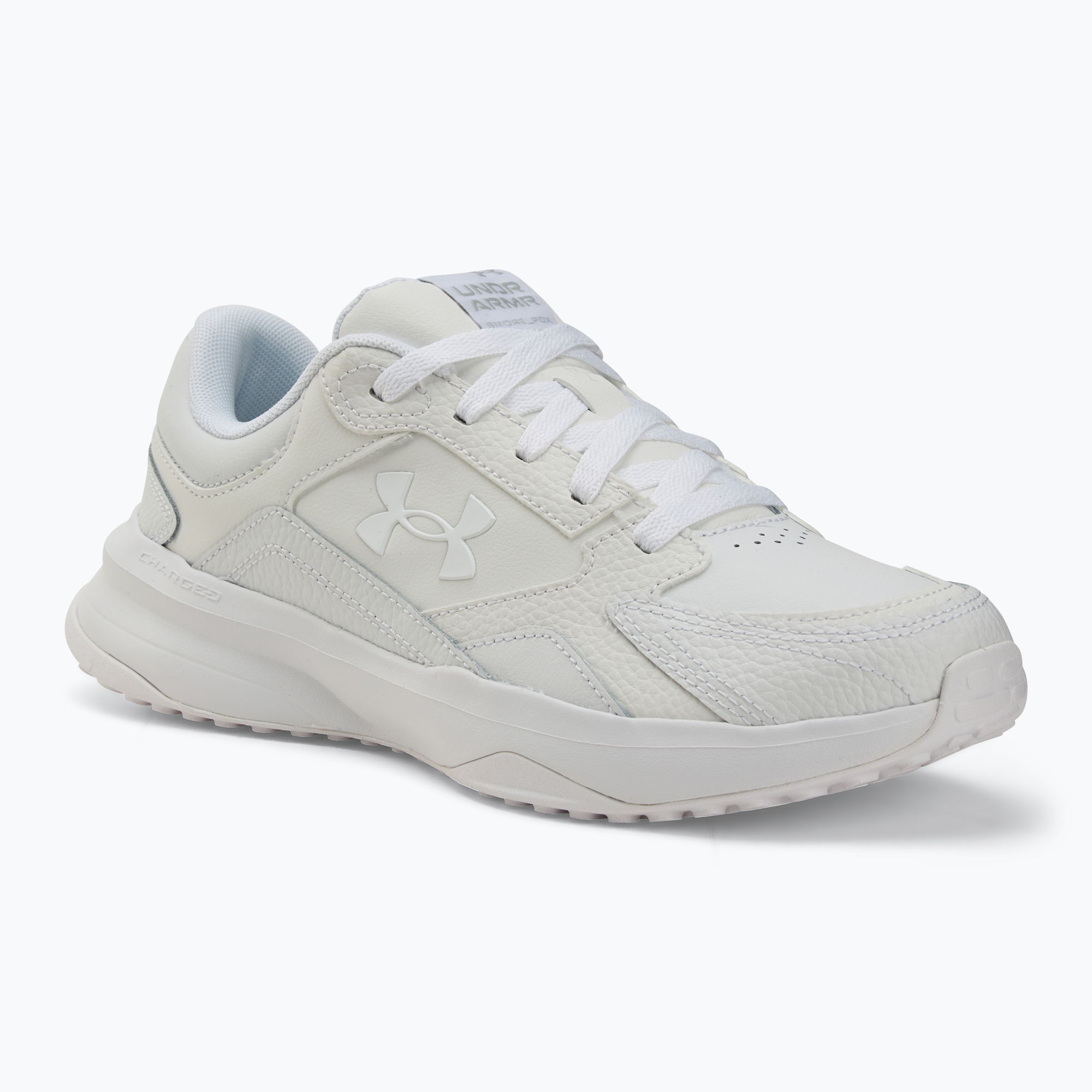 Încălțăminte de antrenament pentru bărbați Under Armour Edge Leather white/white/halo gray (Edge Leather 3028375-100)