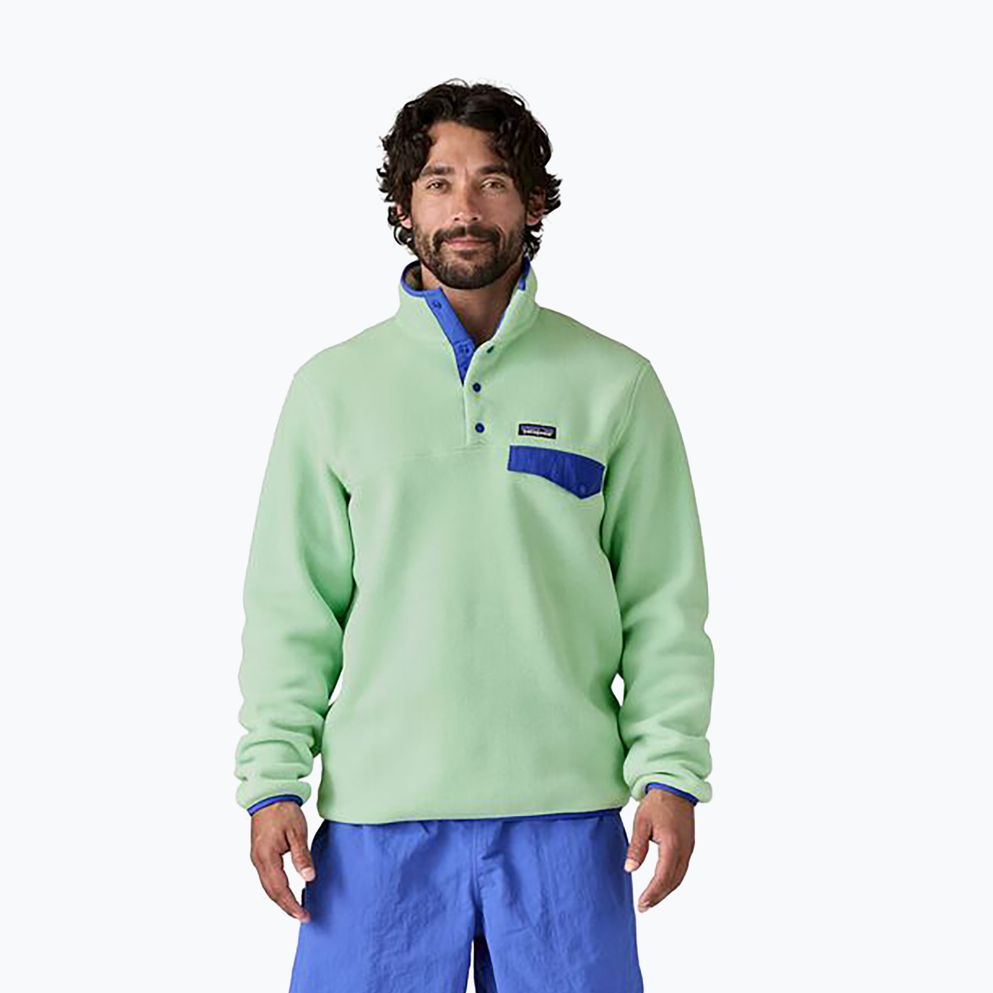 Bluză de trekking pentru bărbați Patagonia LW Synch Snap-T P/O rinsed green (LW Synch Snap-T P/O 25551)