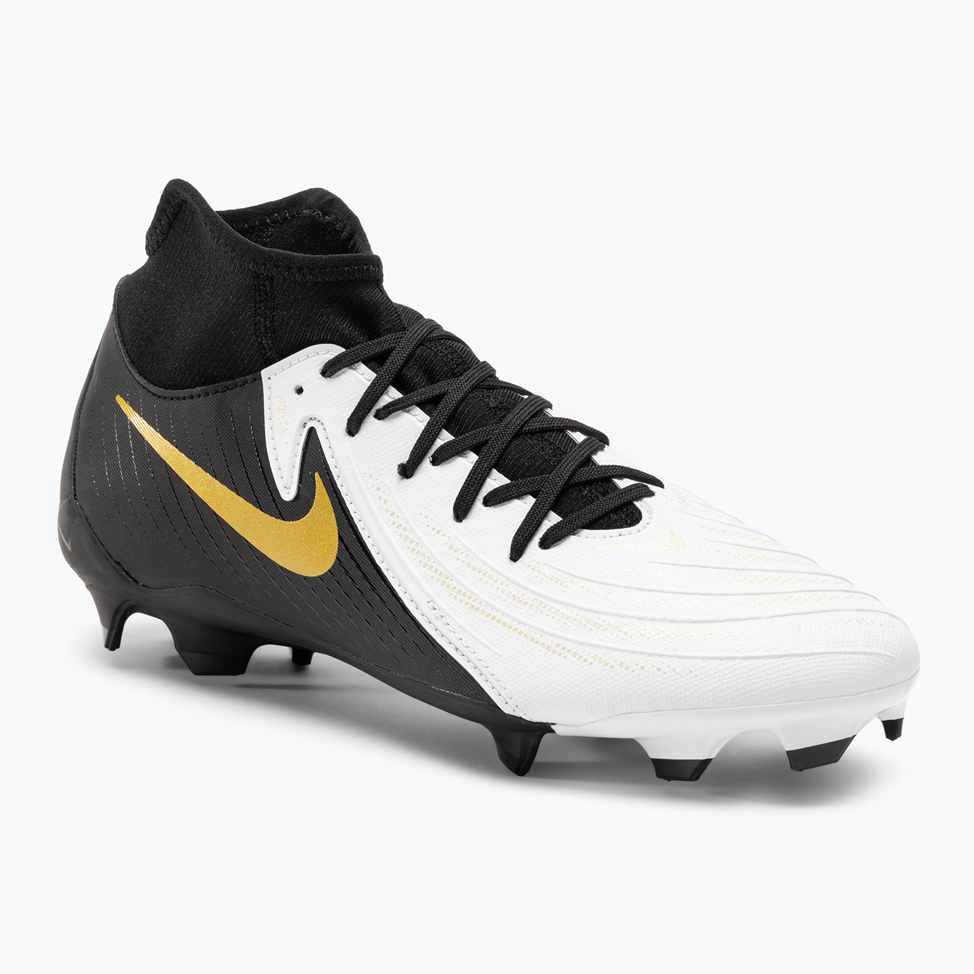 Încălțăminte de fotbal  Nike Phantom Luna II Academy FG/MG white / metallic gold coin / black (Luna II Academy FD6725)