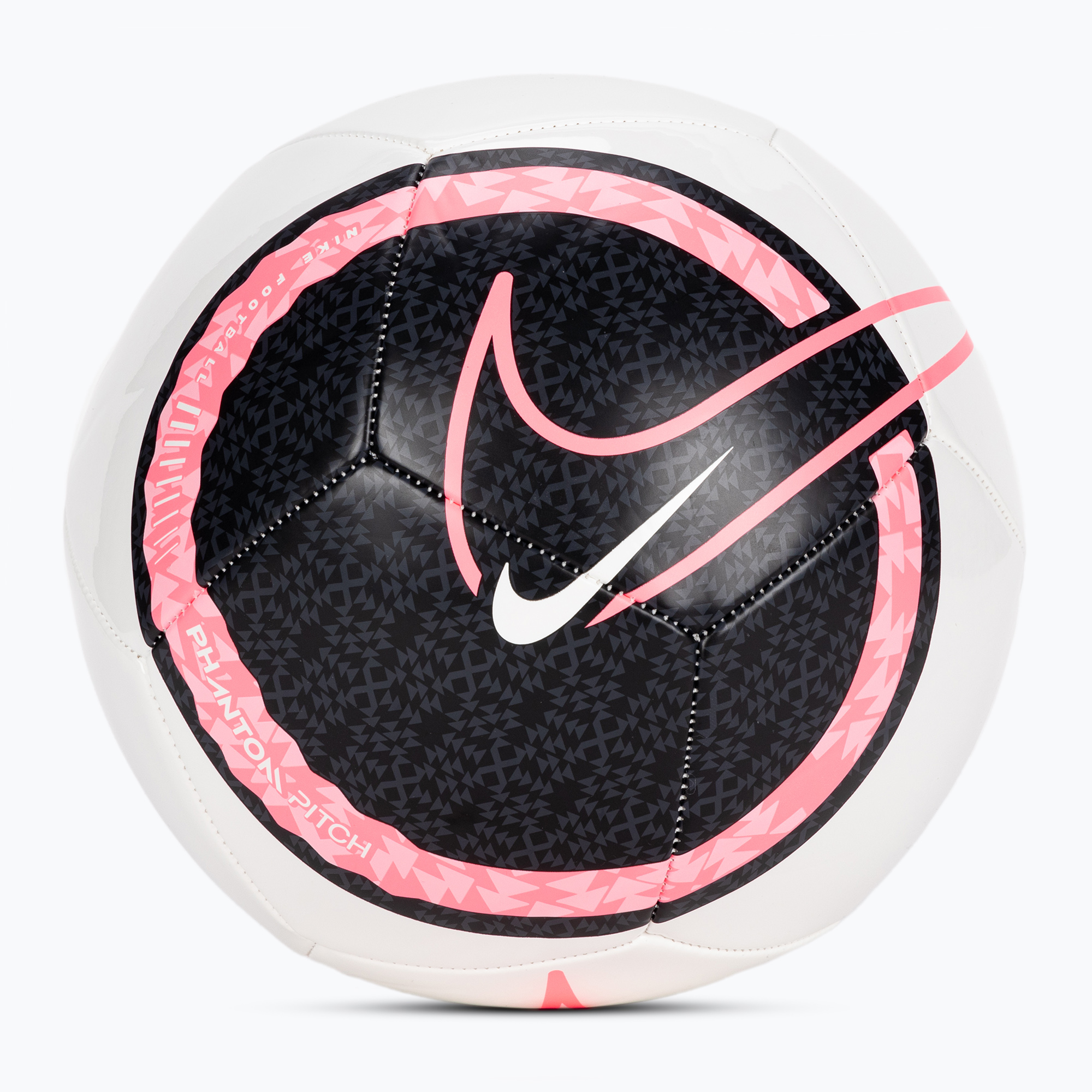 Minge de fotbal Nike Phantom white/black/sunset pulse mărimea  5 (Phantom FN4111-101)