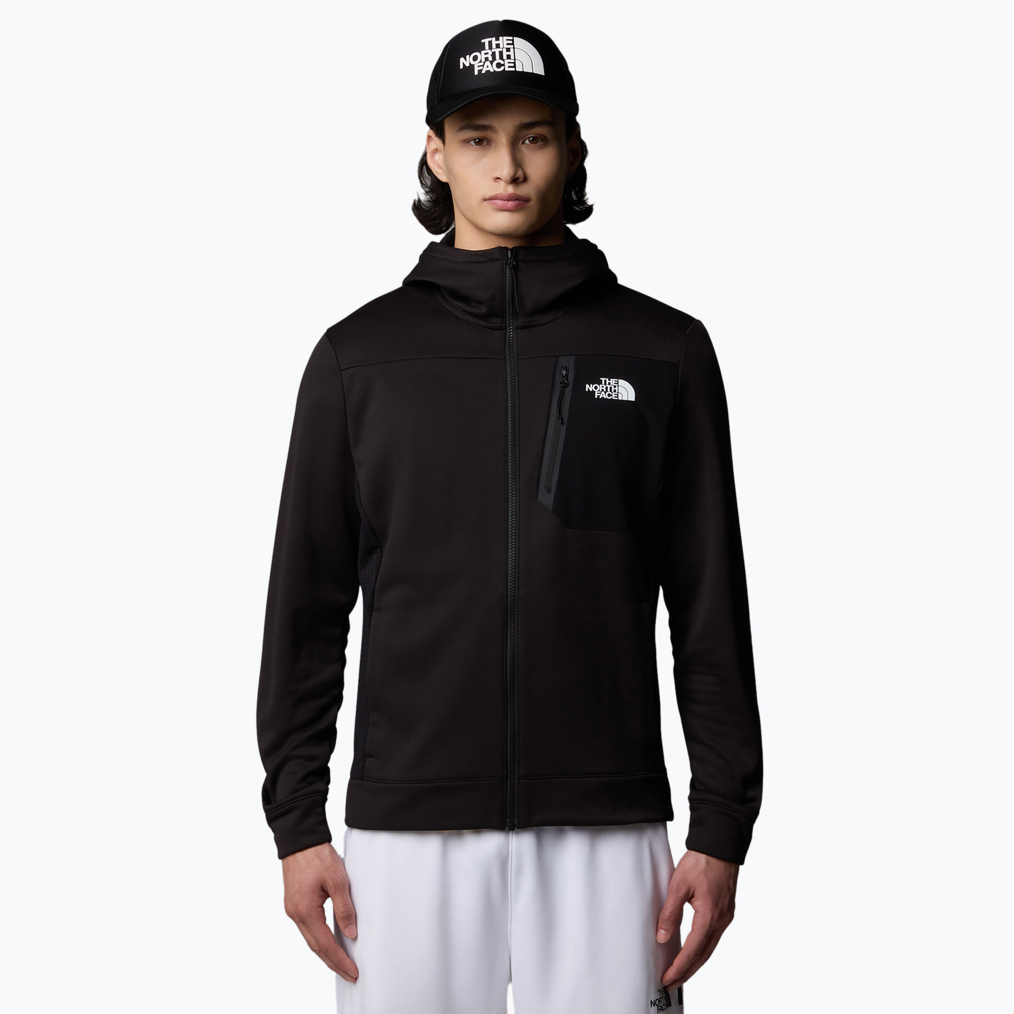 Hanorac pentru bărbați The North Face Mountain Athletics Full Zip Fleece black (Mountain Athletics Full Zip Fleece NF0A893QJK31001)