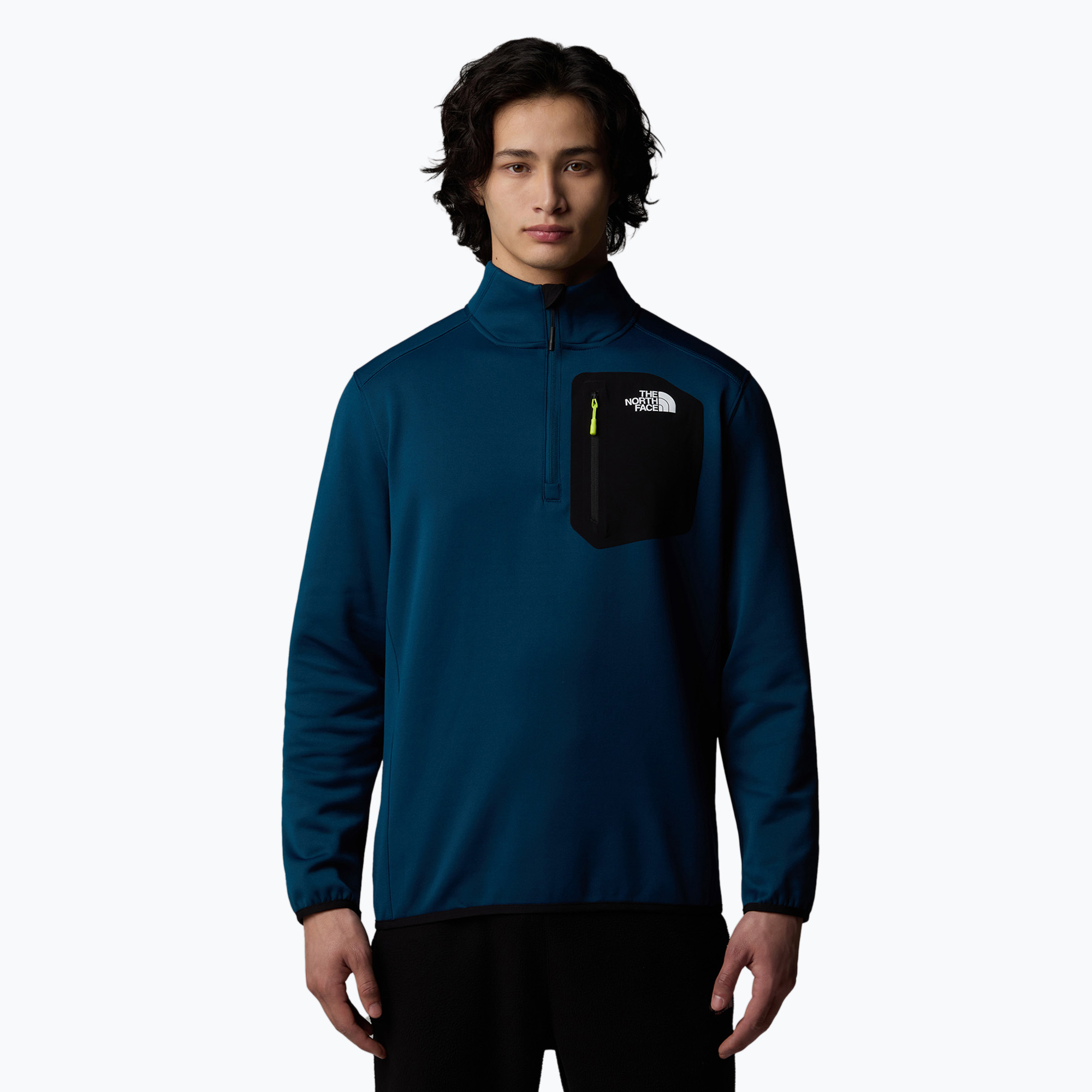 Hanorac pentru bărbați The North Face Crest 1/4 Zip midnight petrol/ black The North Face Crest 1/4 Zip midnight petrol/ black (Crest 1/4 Zip NF0A897D5LO1003)