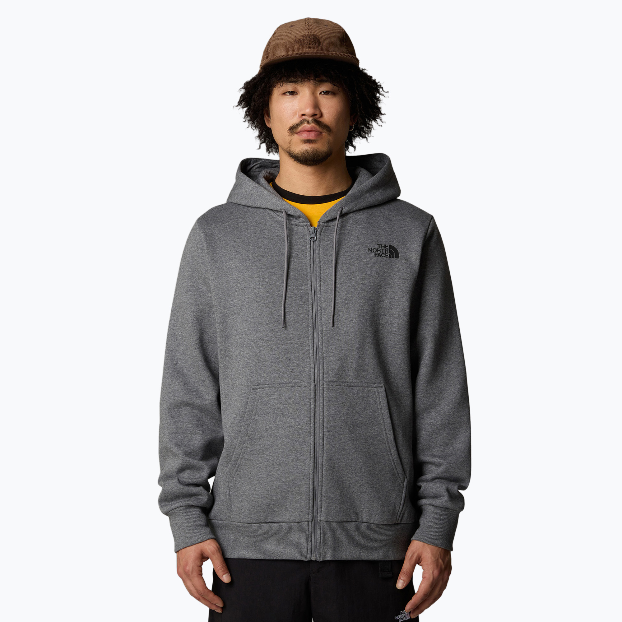 Bluză pentru bărbați The North Face Simple Dome Full Zip Hoodie medium grey heather (Simple Dome Full Zip Hoodie NF0A89FDDYY1)