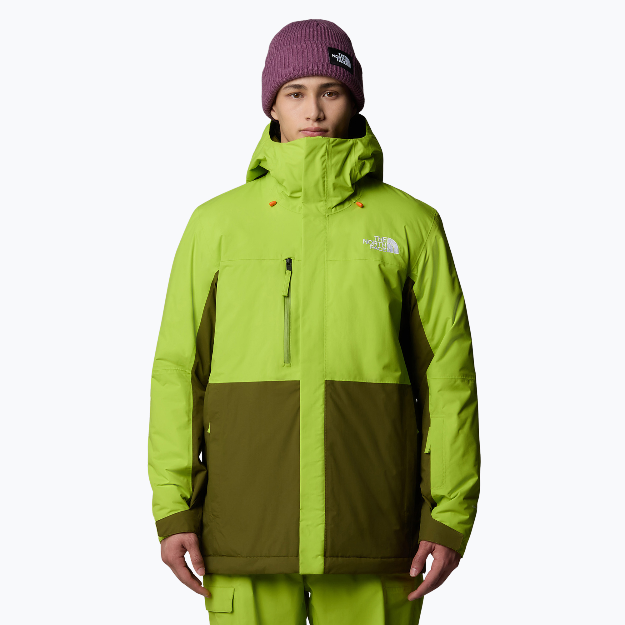 Geacă de schi pentru bărbați The North Face Freedom Insulated meadow brass/forest olive (Freedom Insulated NF0A82VU5QI1)