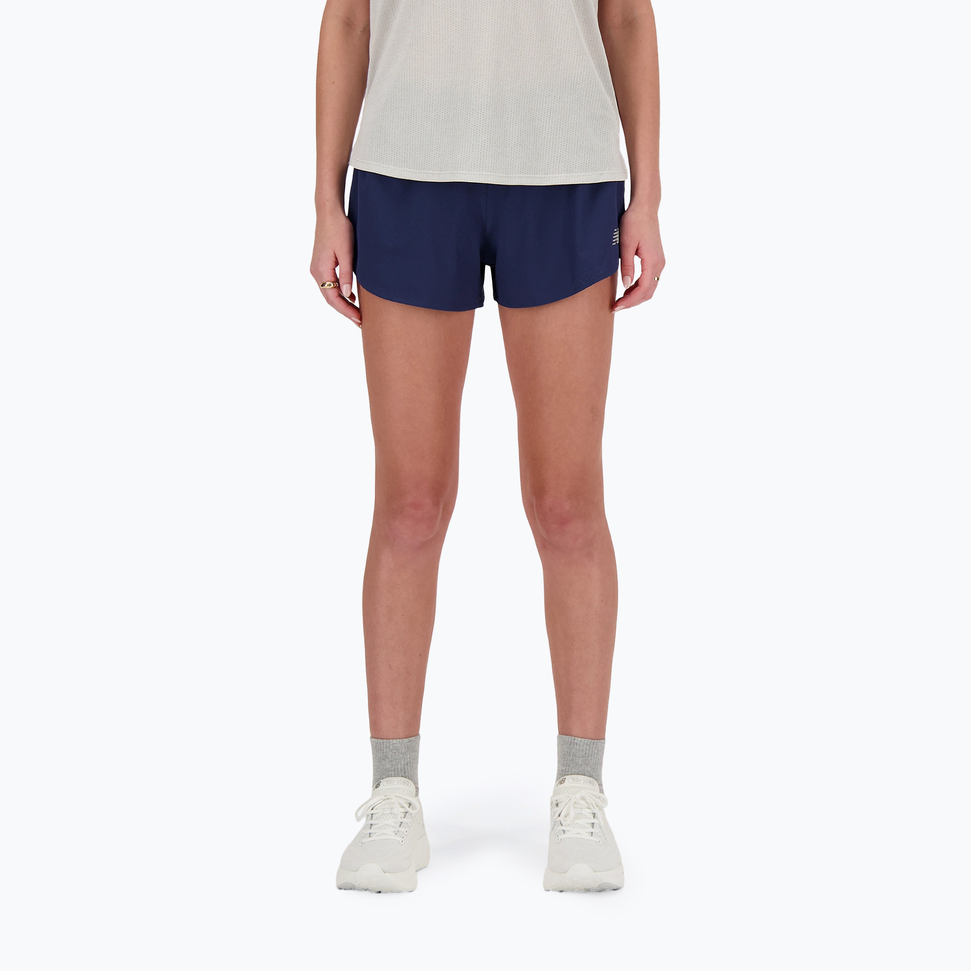 Pantaloni scurți pentru femei New Balance RC Seamless 3" blue (RC Seamless 3" WS41286NNY)