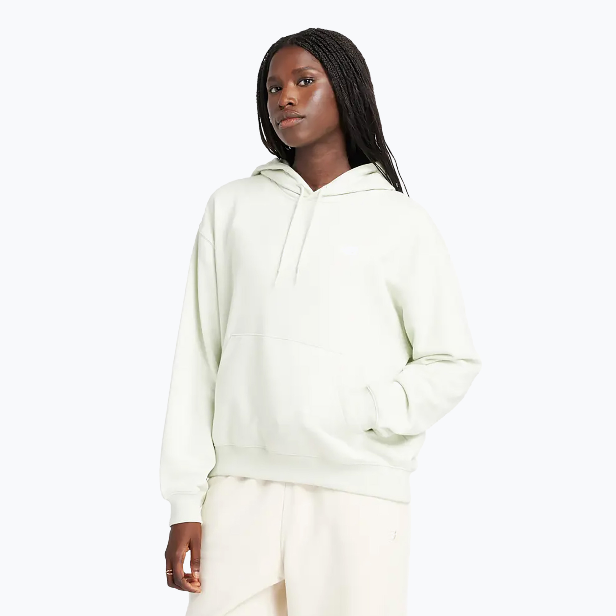 Bluză pentru femei New Balance French Terry Small Logo Hoodie natural mint (French Terry Small Logo Hoodie WT41507NUM)