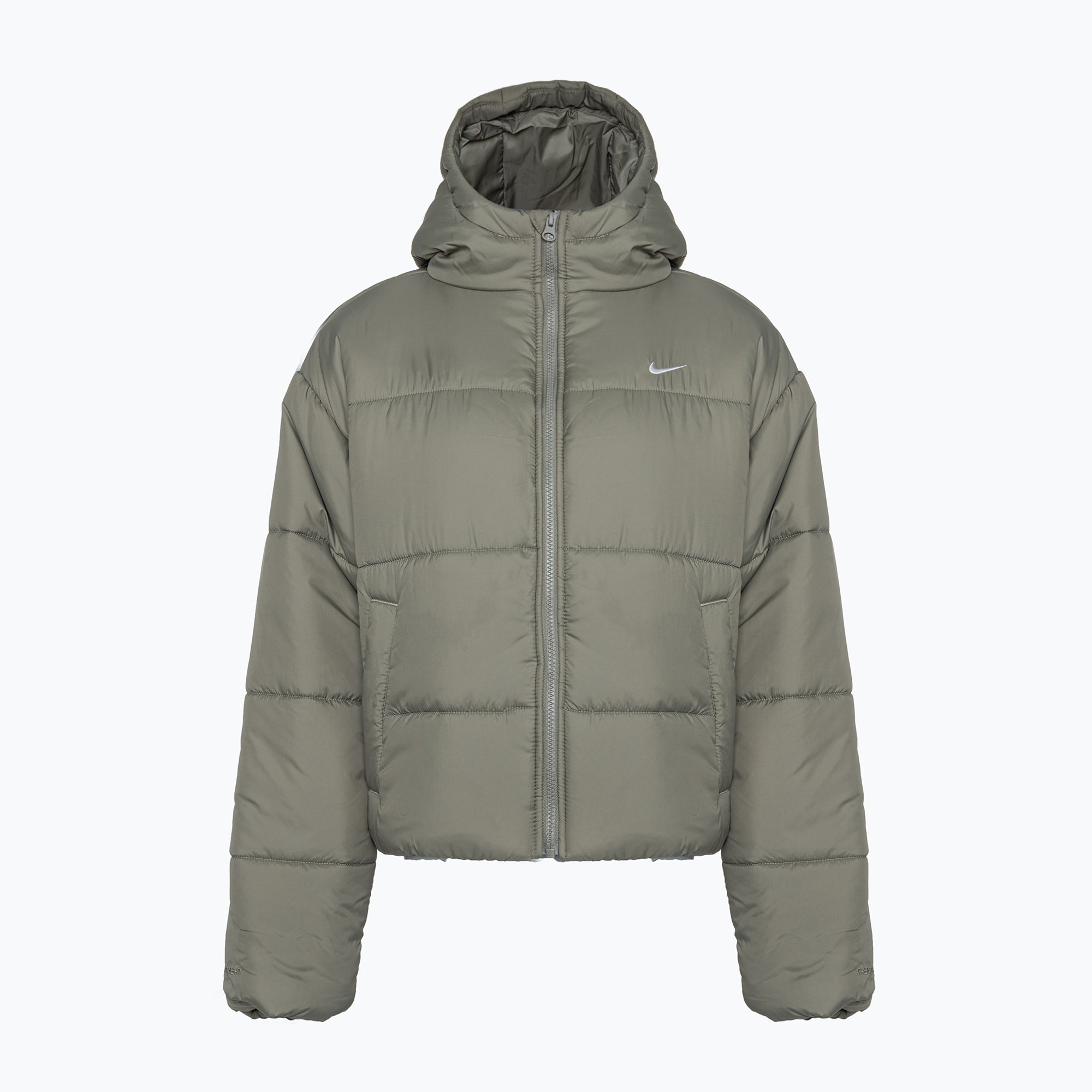 Geacă de puf pentru femei Nike Sportswear Classic Puffer Therma-Fit light army/white (Sportswear Classic Puffer Therma-Fit FZ5899-321)