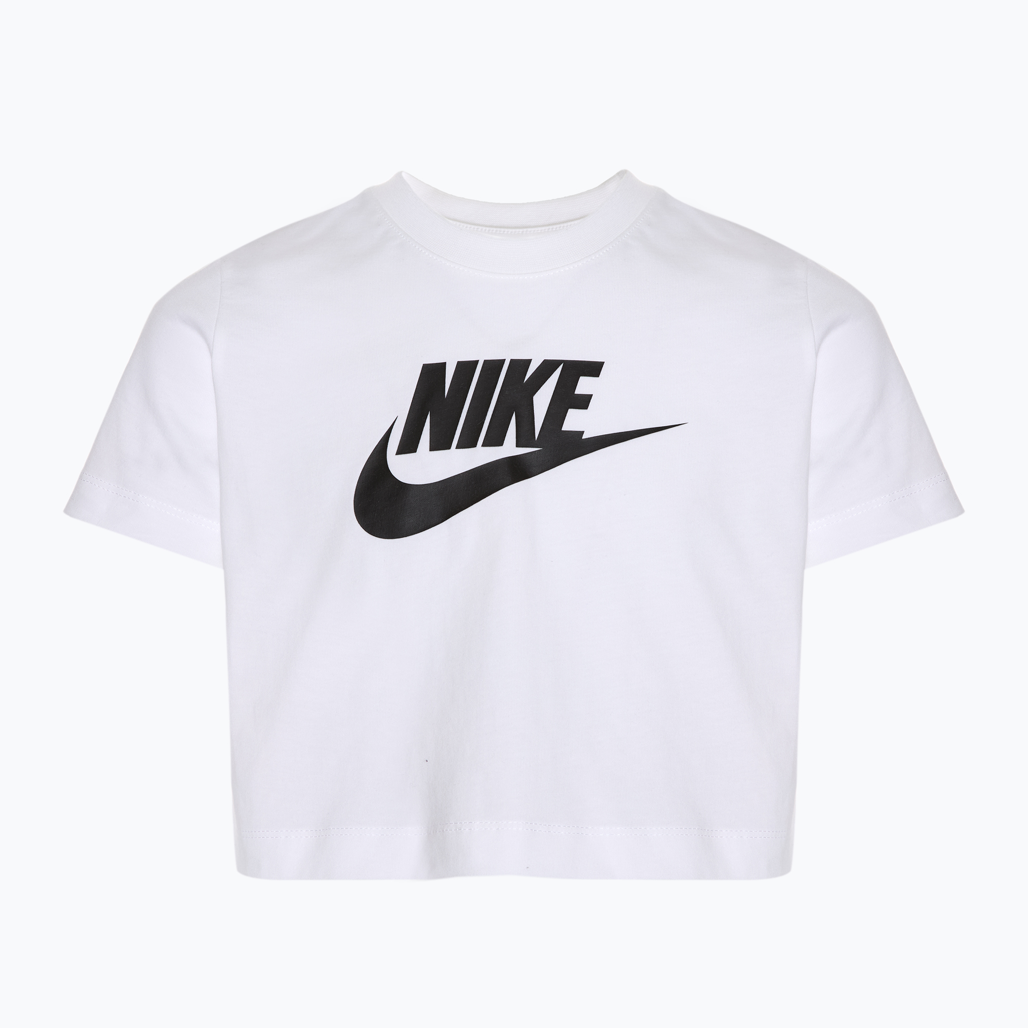 Tricou pentru copii Nike Sportswear Cropped white (Sportswear Cropped FZ5548-100)
