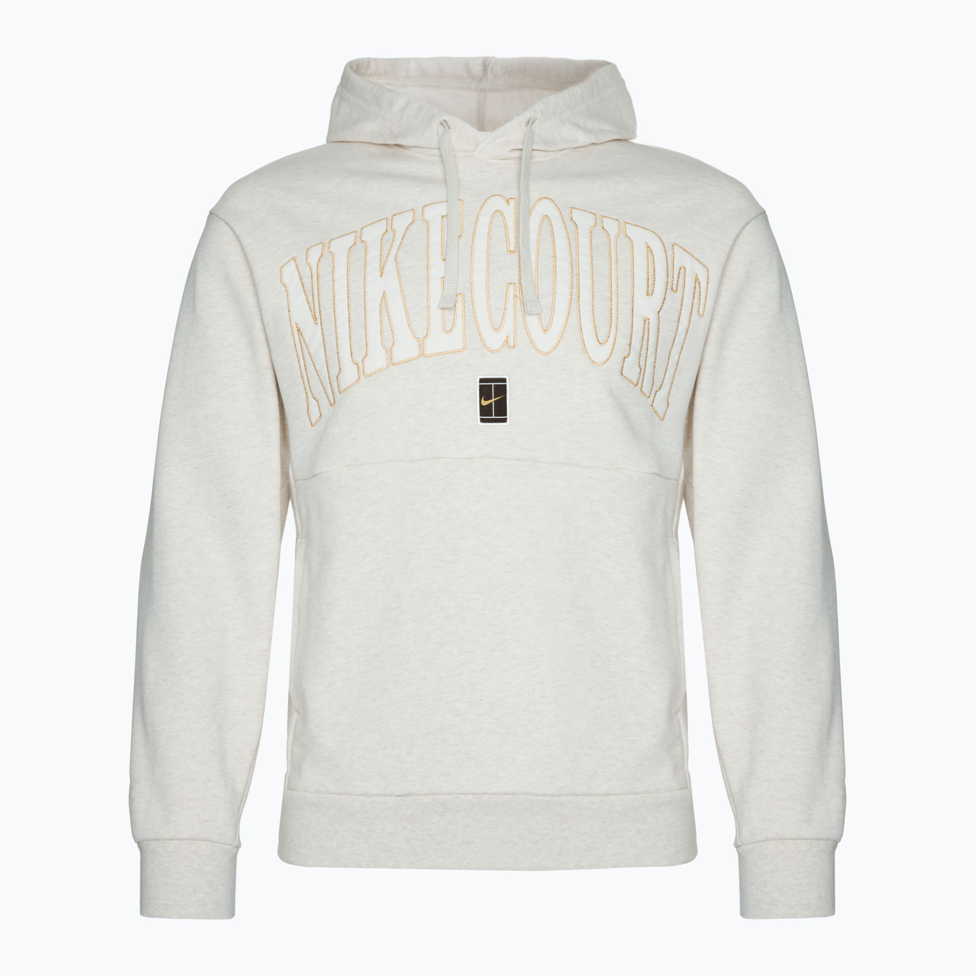 Hanorac de tenis pentru bărbați Nike Court Dri-Fit Heritage Hoodie light orewood brown / pale ivory (Court Dri-Fit Heritage Hoodie FQ2093-104)