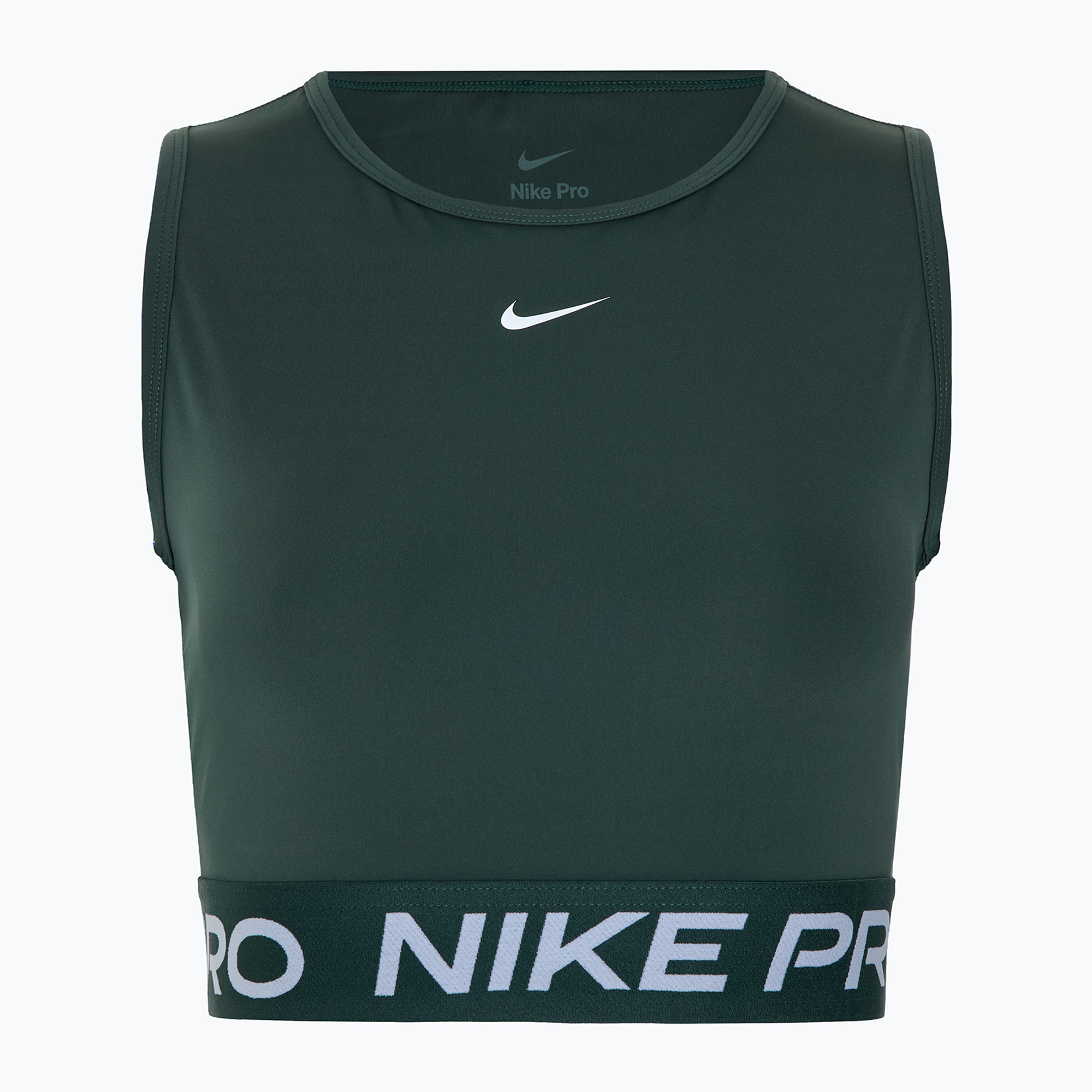 Tank top de antrenament pentru femei Nike Pro Dri-Fit vintage green/white (Pro Dri-Fit FZ3615-338)