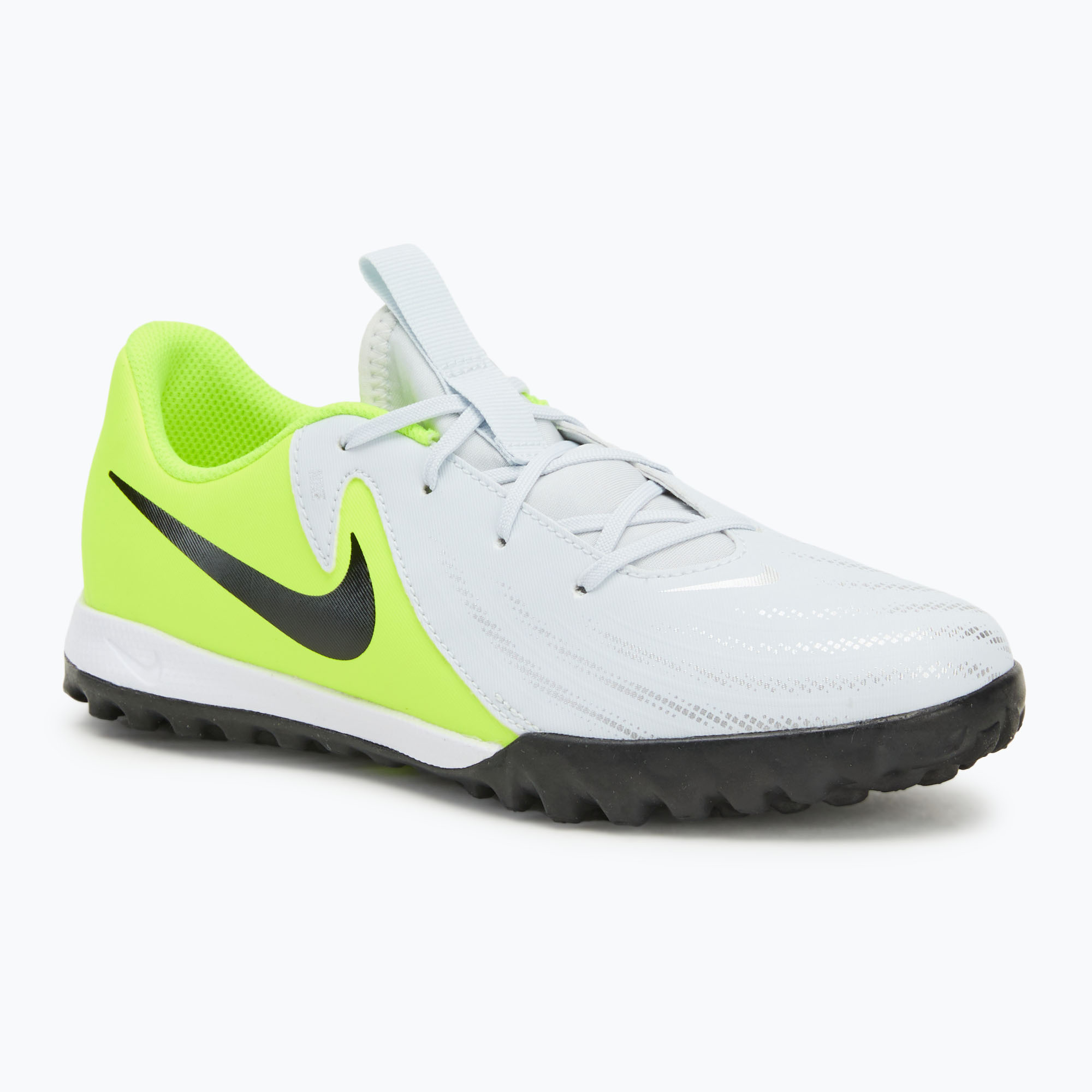 Încălțăminte de fotbal pentru copii Nike Phantom GX 2 Academy TF metallic silver/volt/black (Phantom GX 2 Academy TF FJ2608-003)