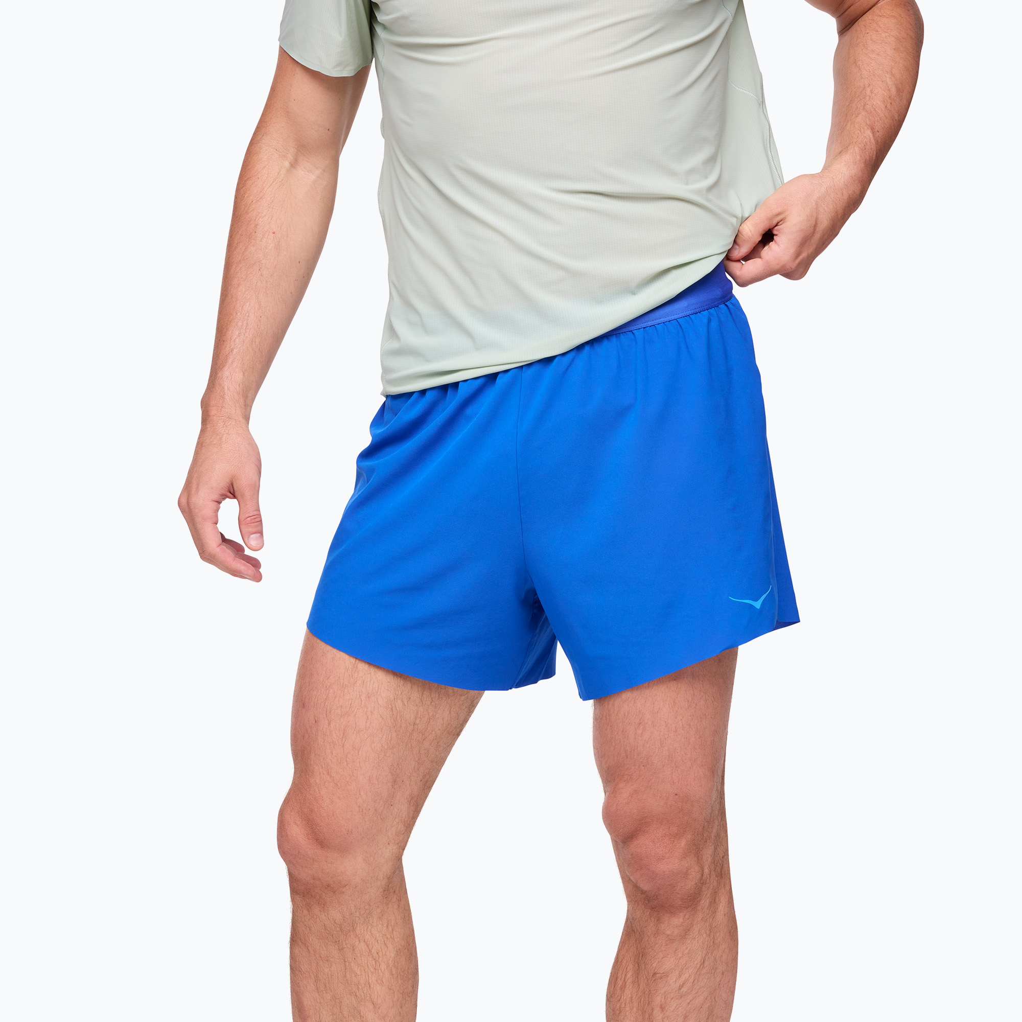 Pantaloni scurți de alergare pentru bărbați HOKA Glide With Brief 5" ultramarine (Glide With Brief 5" 1151077-ULT)