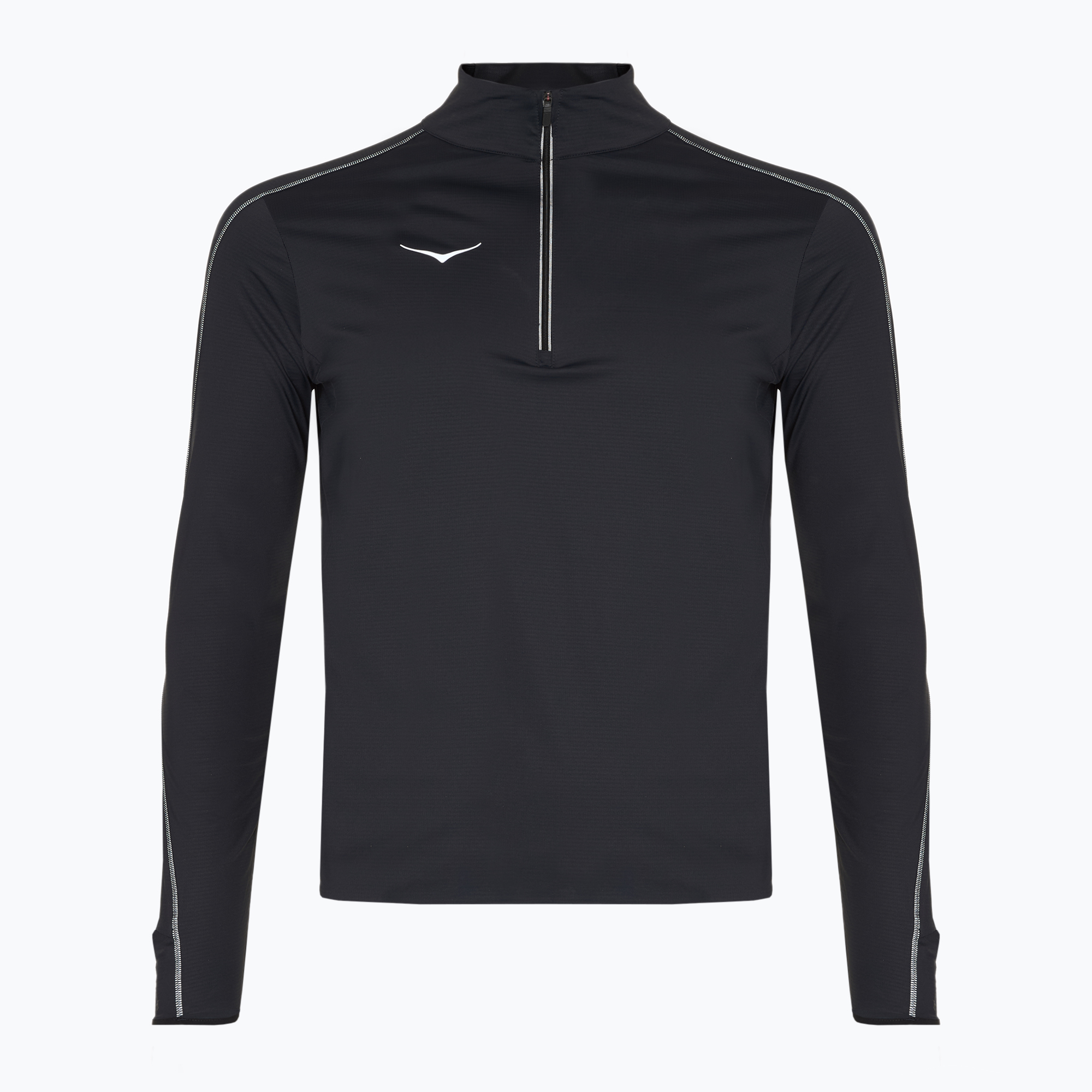Hanorac de alergare HOKA GlideTech Quarter Zip pentru bărbați negru (GlideTech Quarter Zip 1164156-BLK)