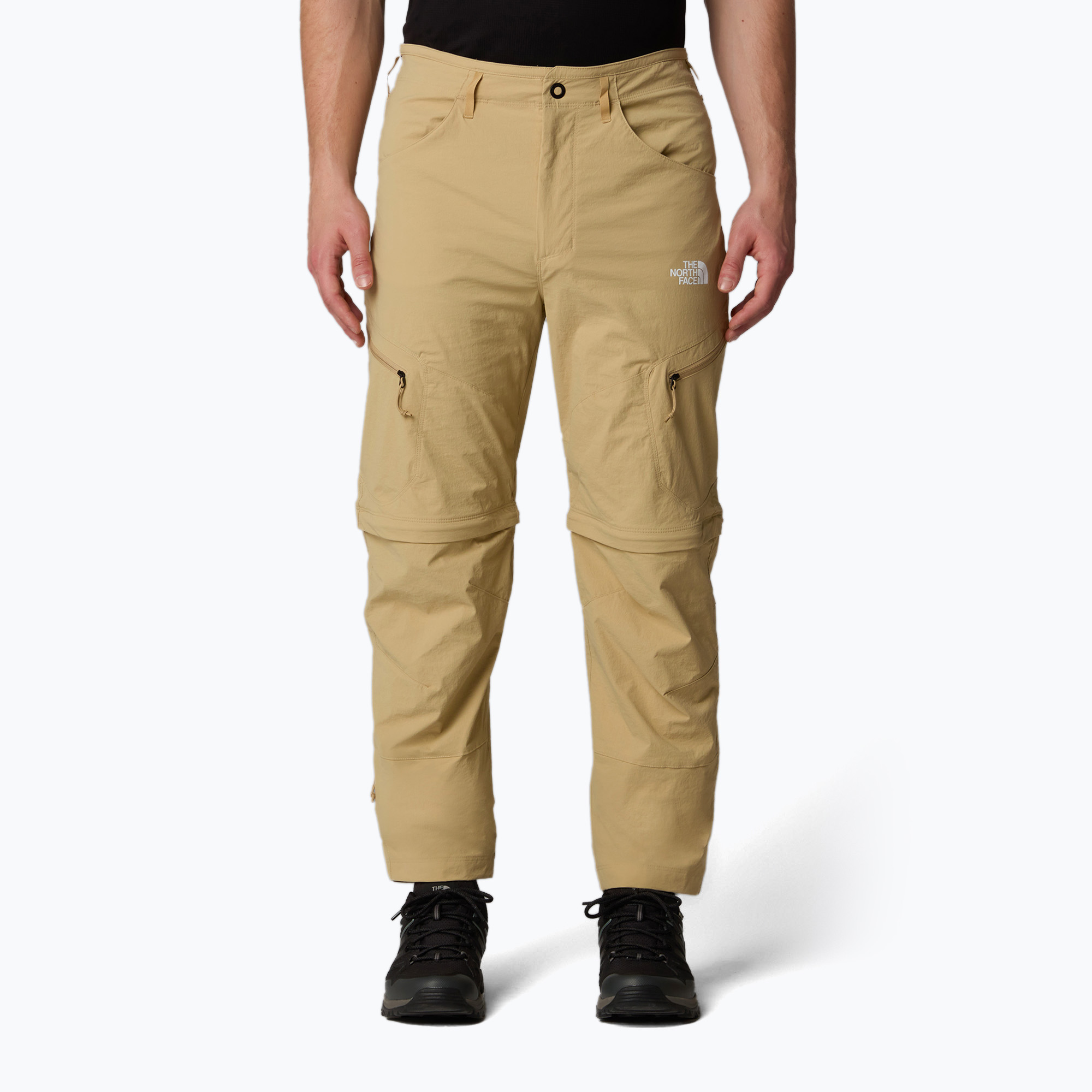 Pantaloni de trekking pentru bărbați The North Face Exploration Conv Reg Tapered khaki stone (Exploration Conv Reg Tapered NF0A8BR4LK51)