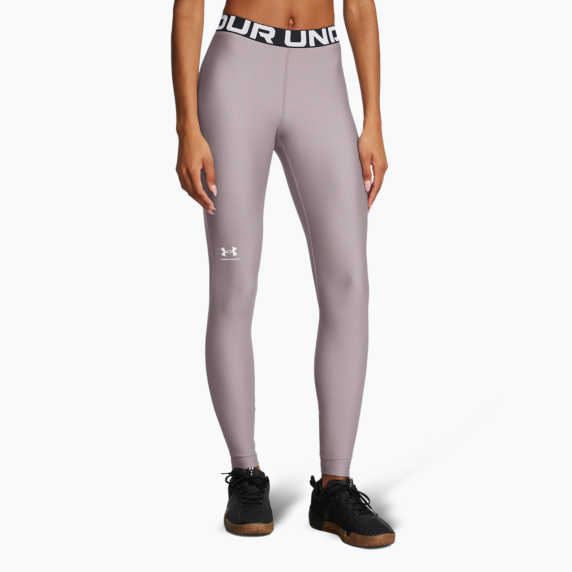 Colanți de antrenament pentru femei Under Armour HeatGear tetra gray/white (HeatGear 1383559-015)