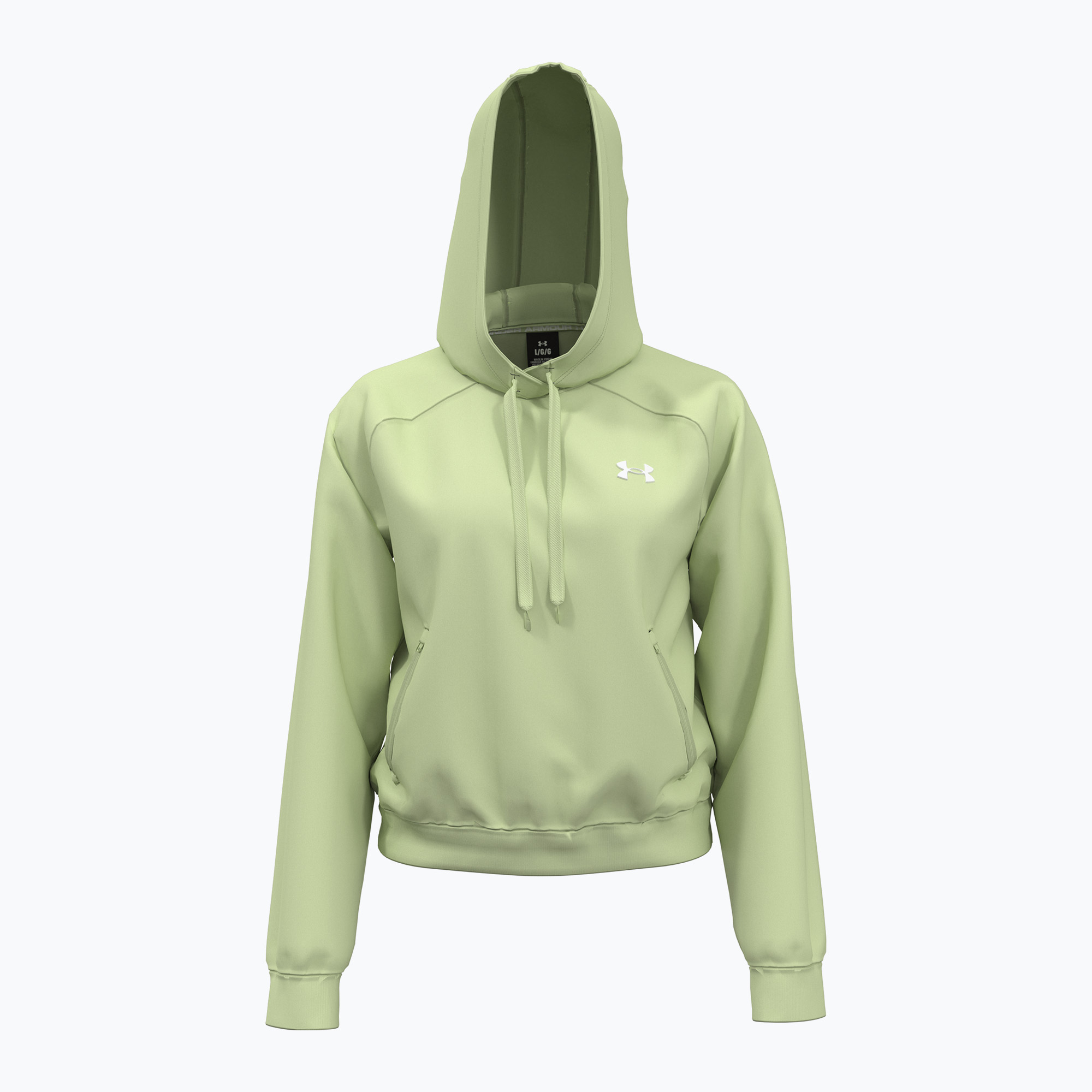 Hanorac pentru femei  Under Armour Pro Fleece Hoodie retro green/white (Pro Fleece Hoodie 1386504-383)