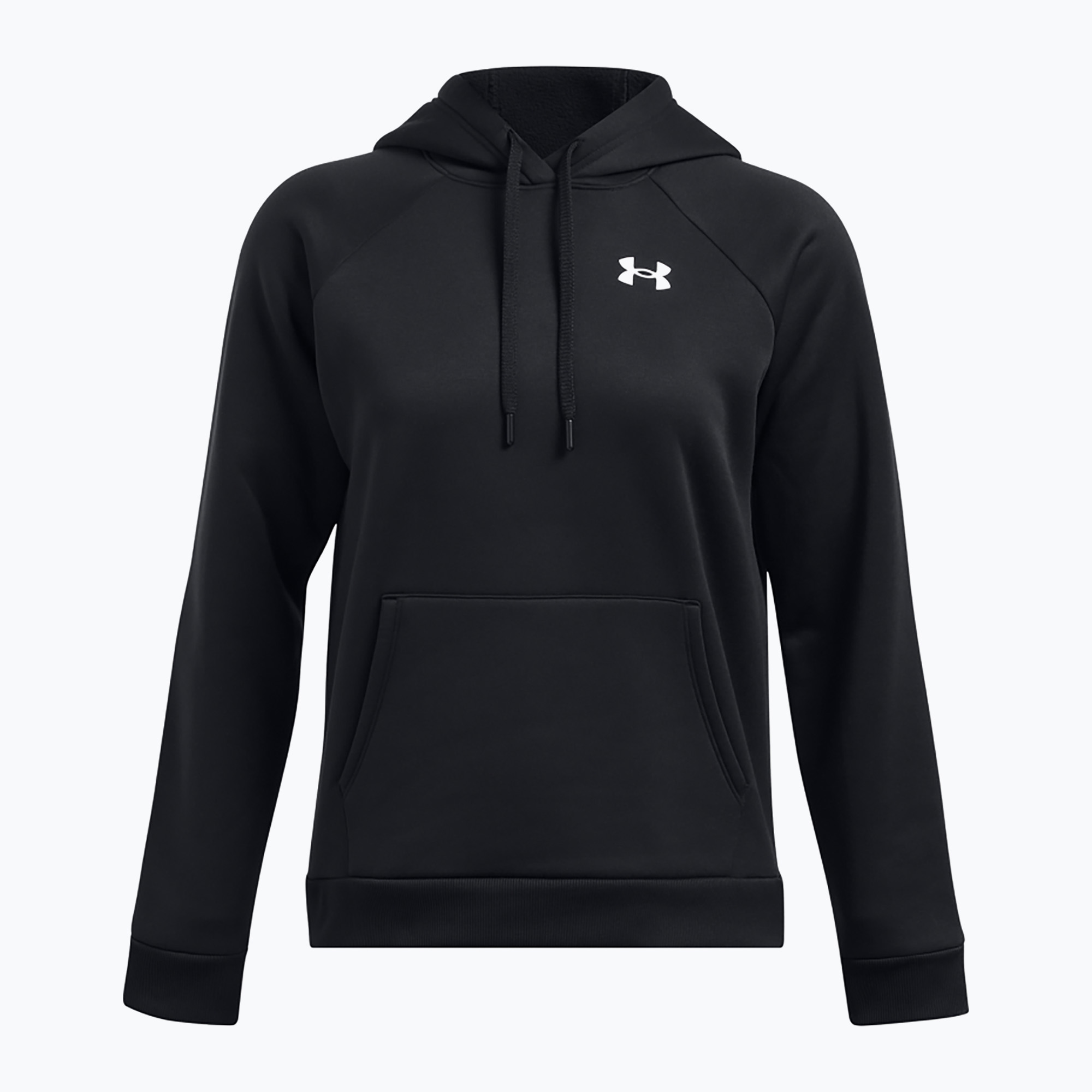 Hanorac fleece pentru femei Under Armour UA Armour alb/negru (Fleece Hoodie UA Armour 1386507-001)