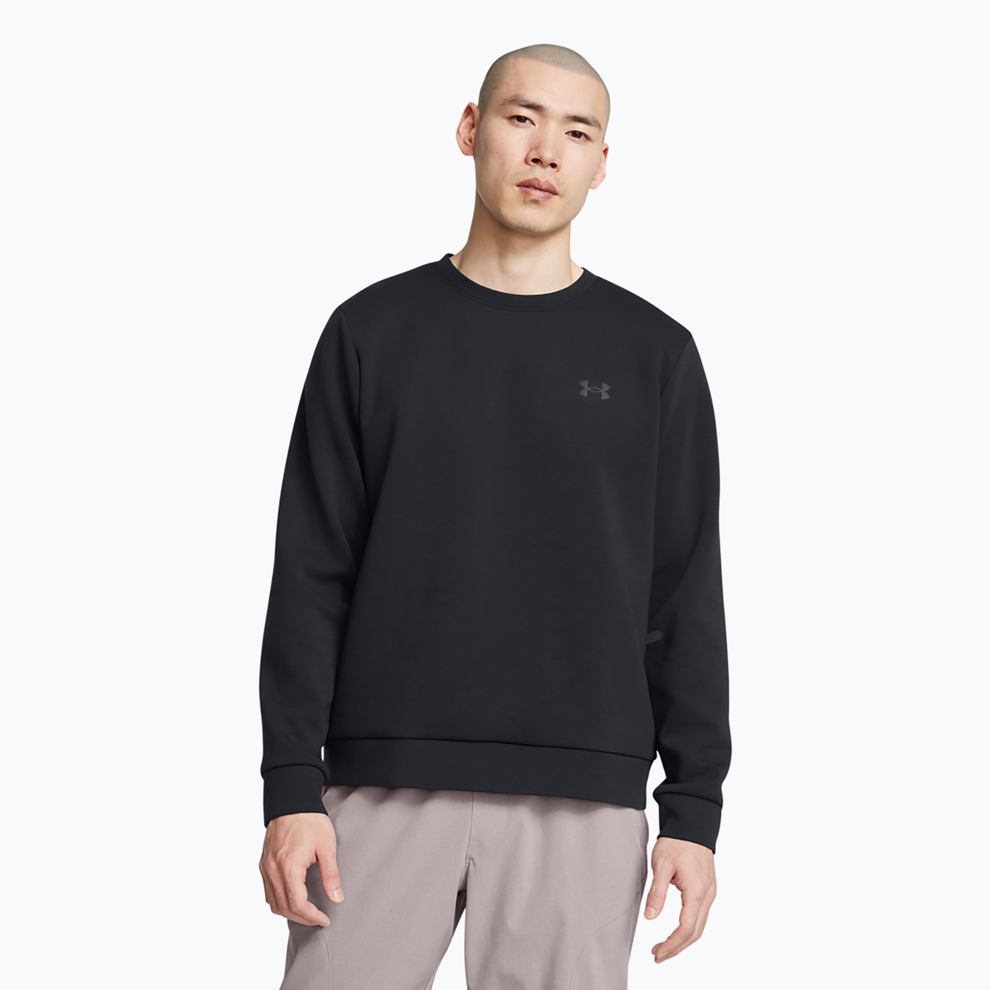 Bluză pentru bărbați Under Armour Unstoppable Fleece Crew black/black (Unstoppable Fleece Crew 1389351-001)