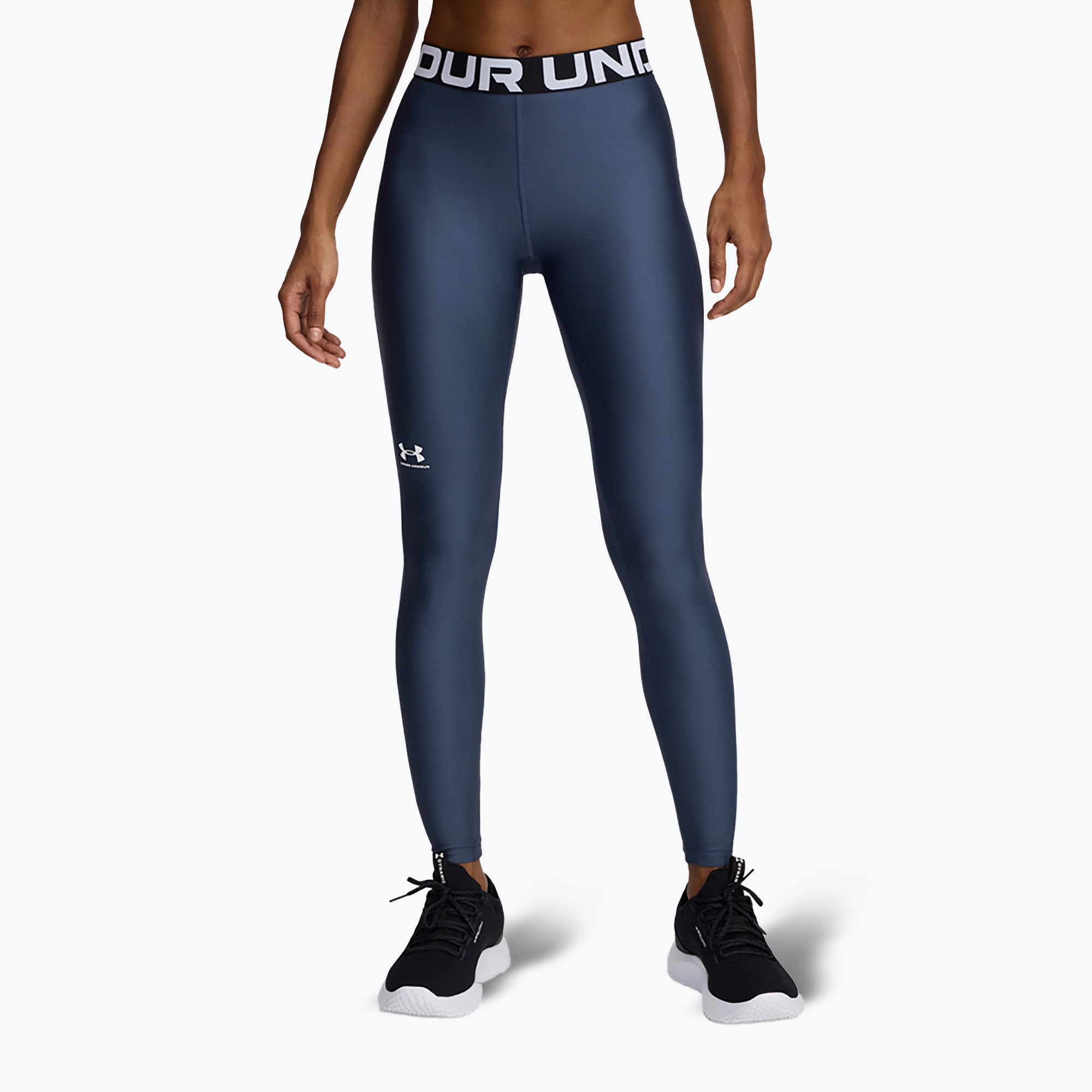 Colanți de antrenament pentru femei Under Armour HeatGear downpour gray/white (HeatGear 1383559-044)