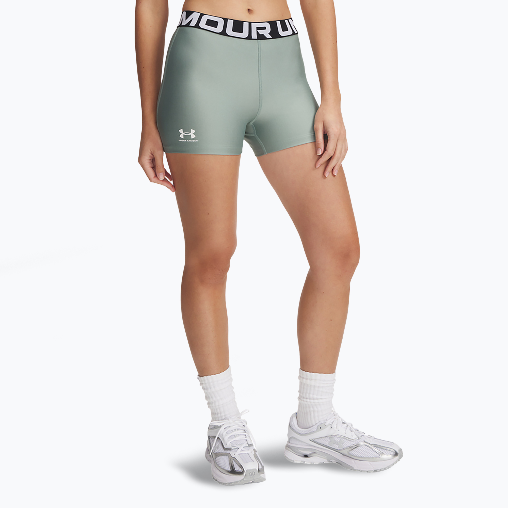 Pantaloni scurți pentru femei Under Armour HG Authentics horizon silica green/white (HG Authentics 1383629-348)