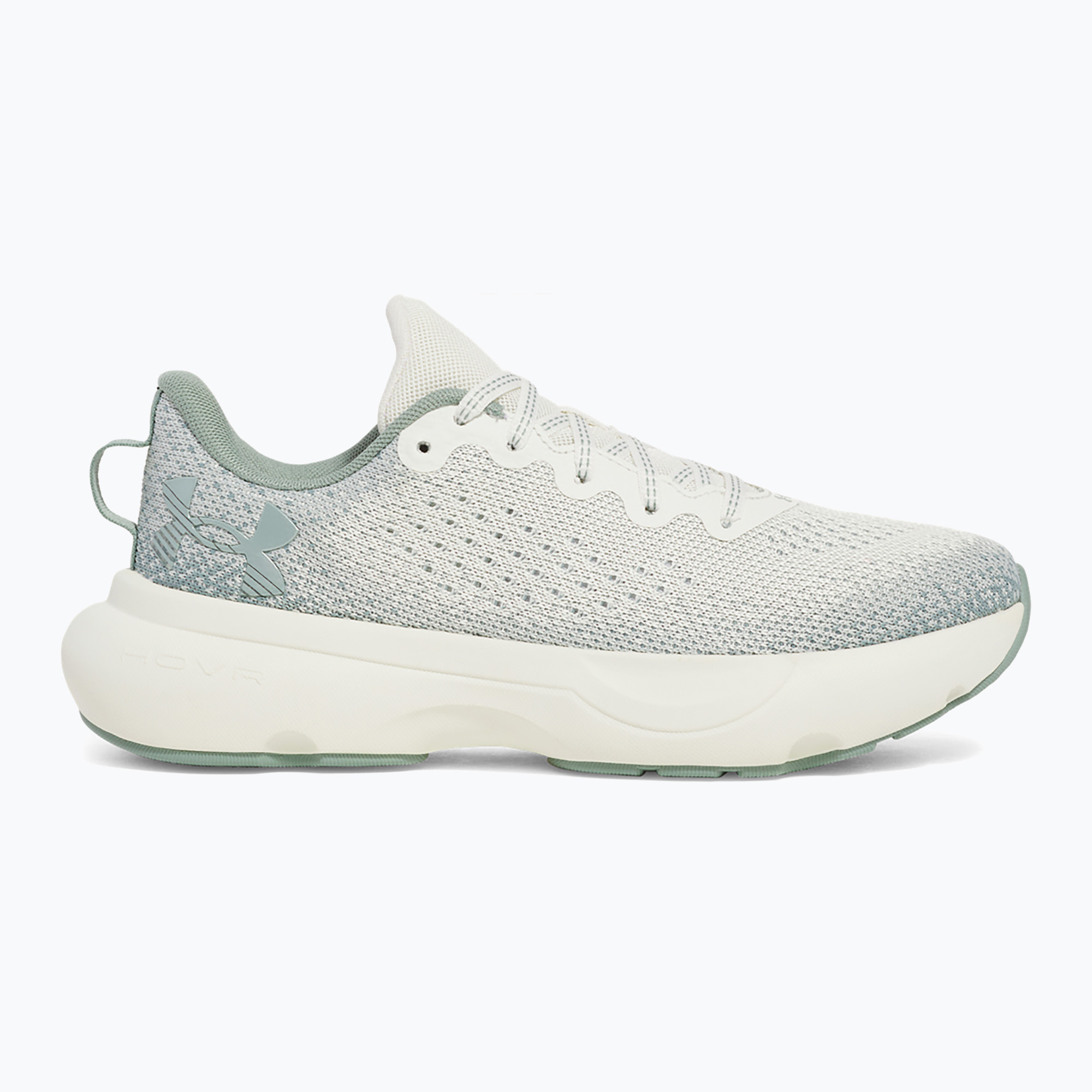 Încălțăminte de alergare pentru femei Under Armour Infinite white quartz/silica green/metallic silica (Infinite 3027524-114)