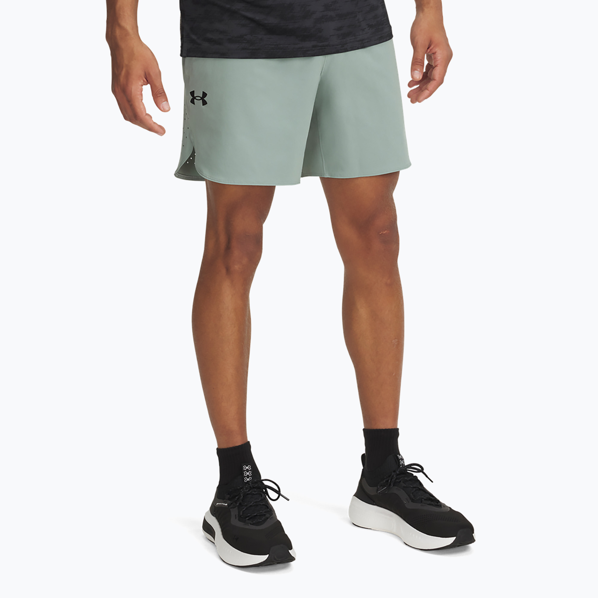 Pantaloni scurți pentru bărbați Under Armour Vanish Elite silica green/black (Vanish Elite 1376782-348)